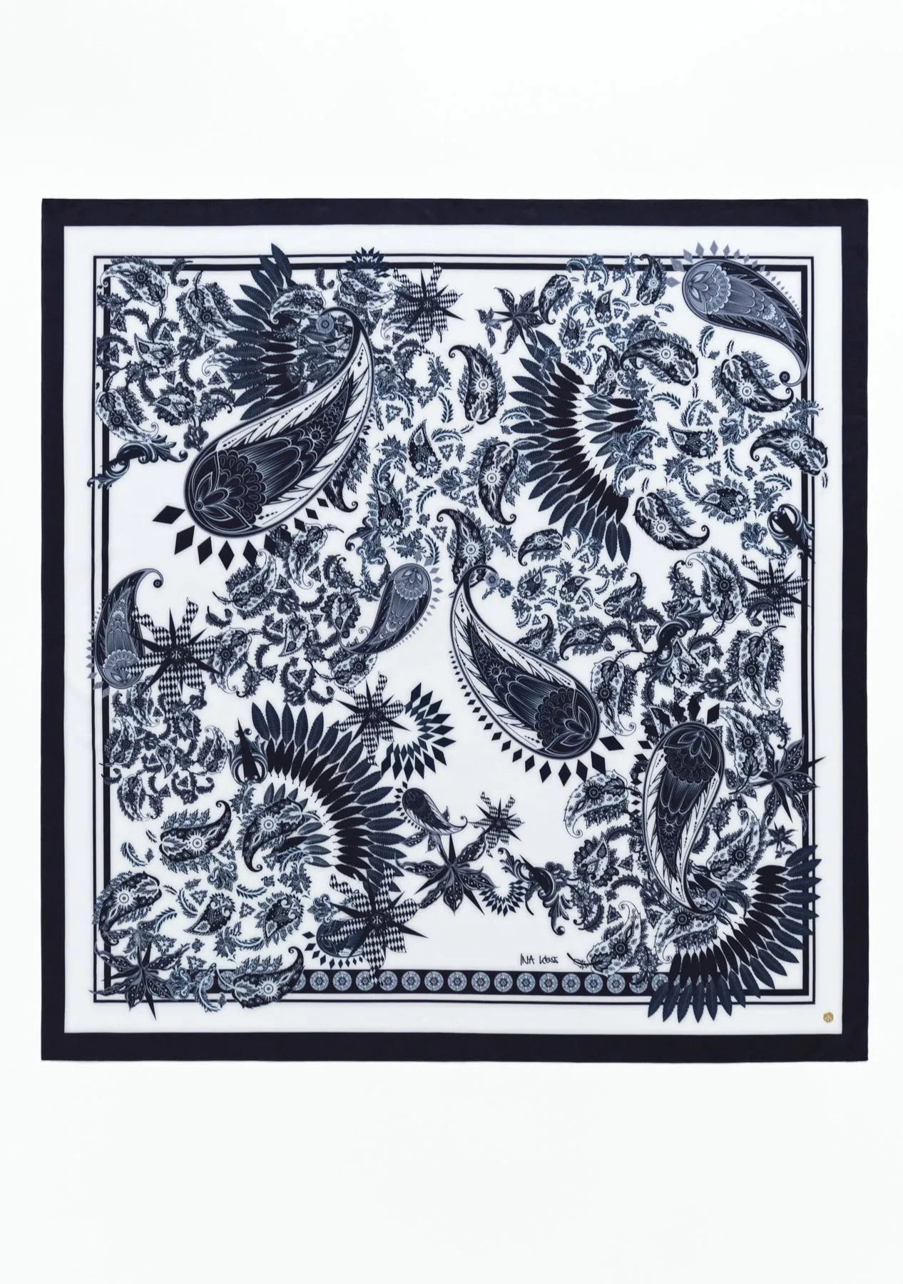 MONDOMIO Scarf paisley blu