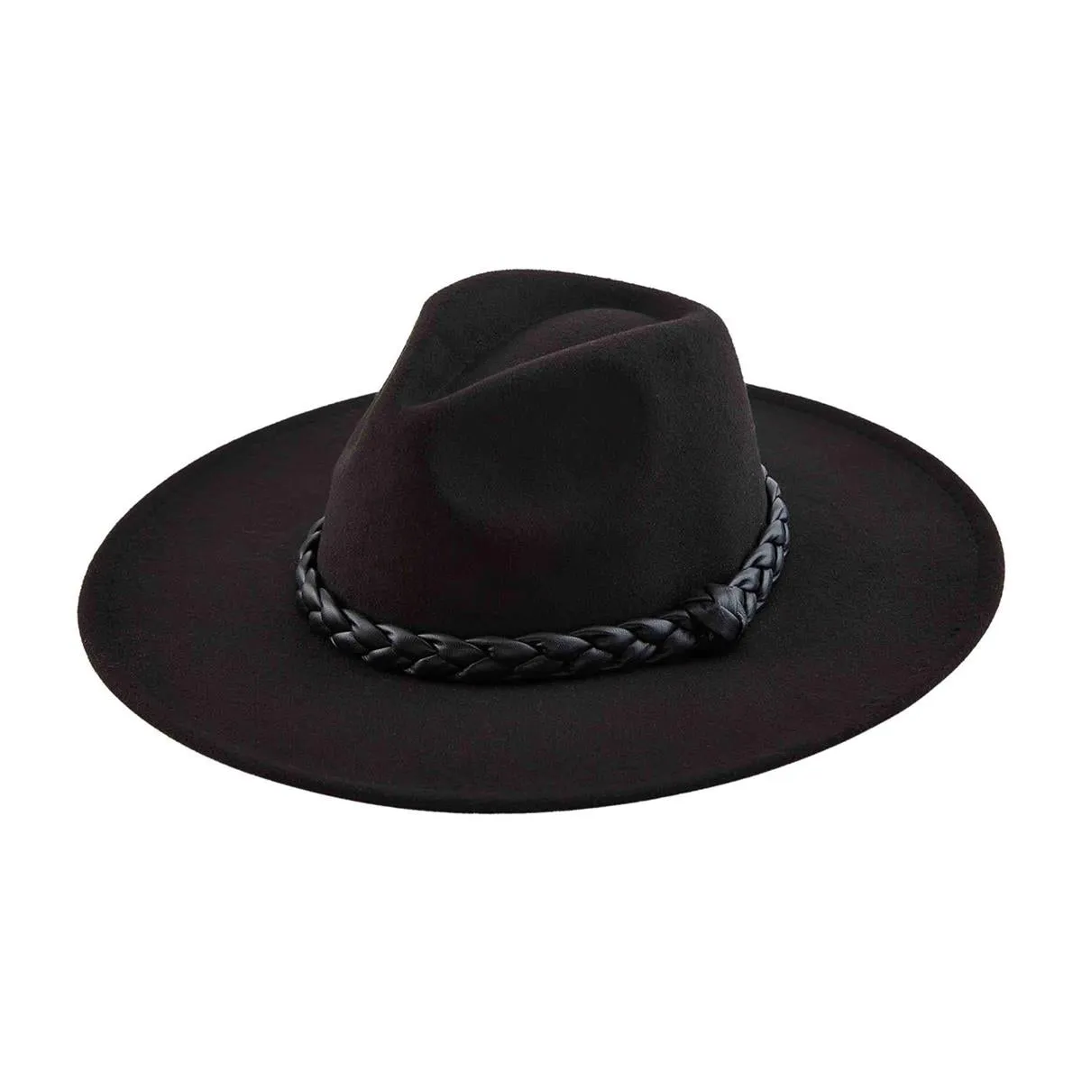 Mud Pie Fedora w/ Chunky Braided Band