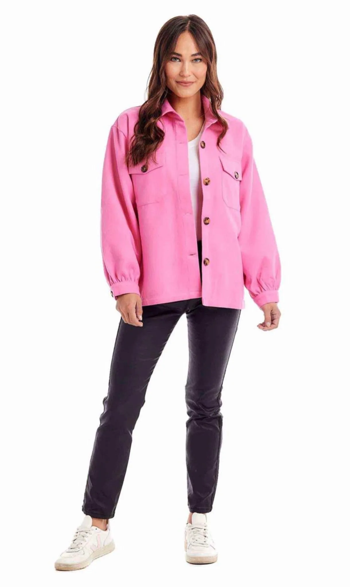 Mud Pie Pink Whitman Shacket