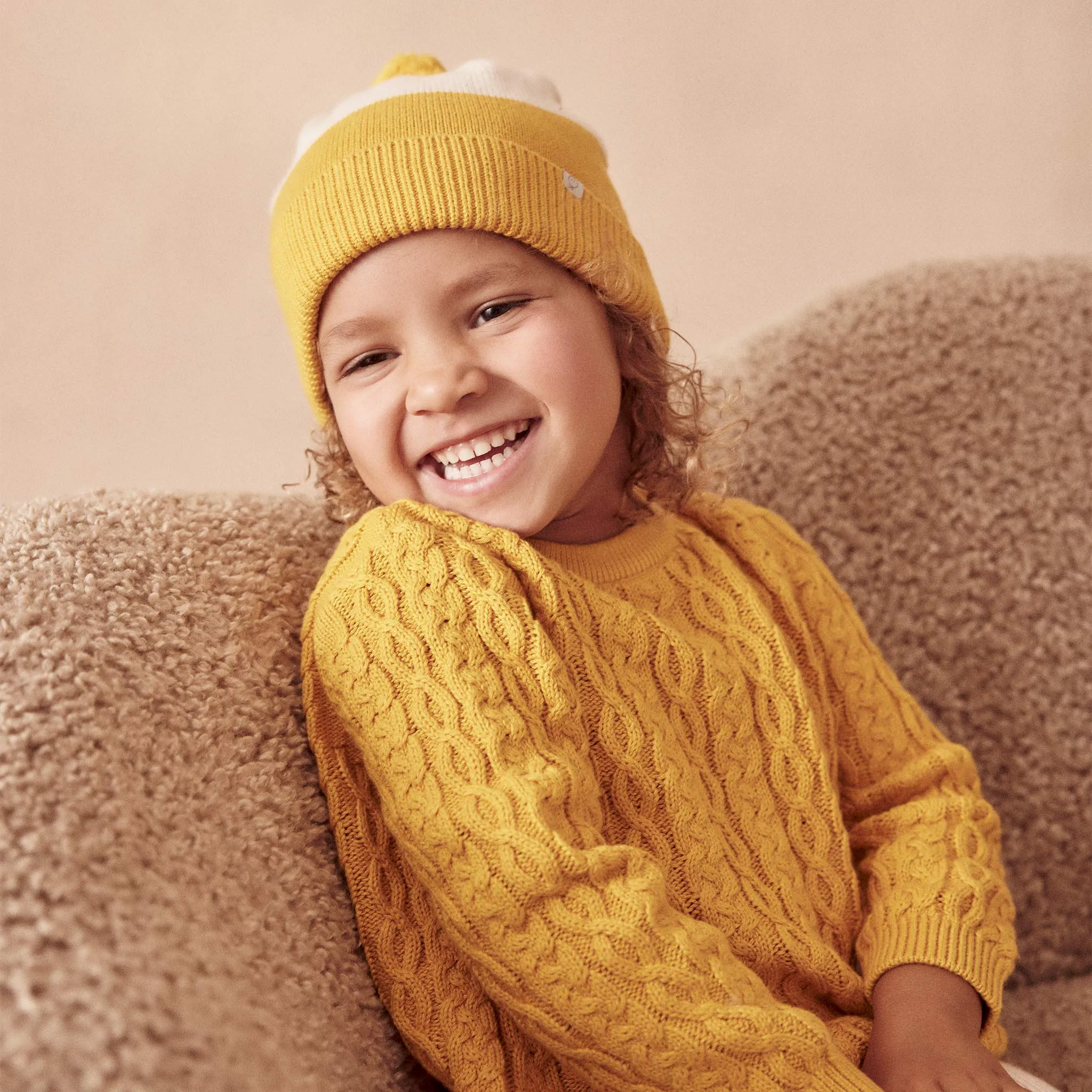 Mustard Cable Knit Sweater