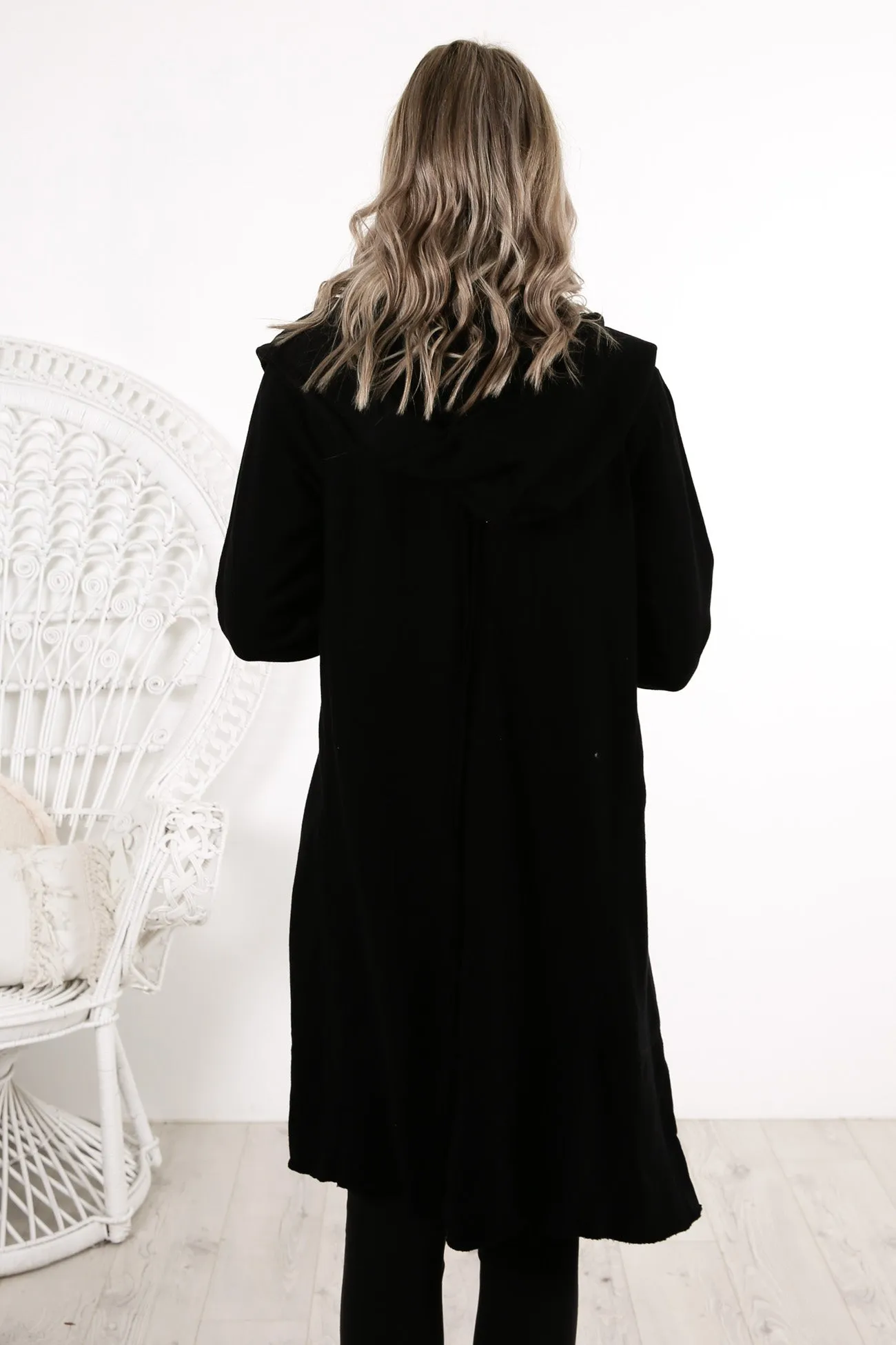 Naomi Hooded Cardigan Black