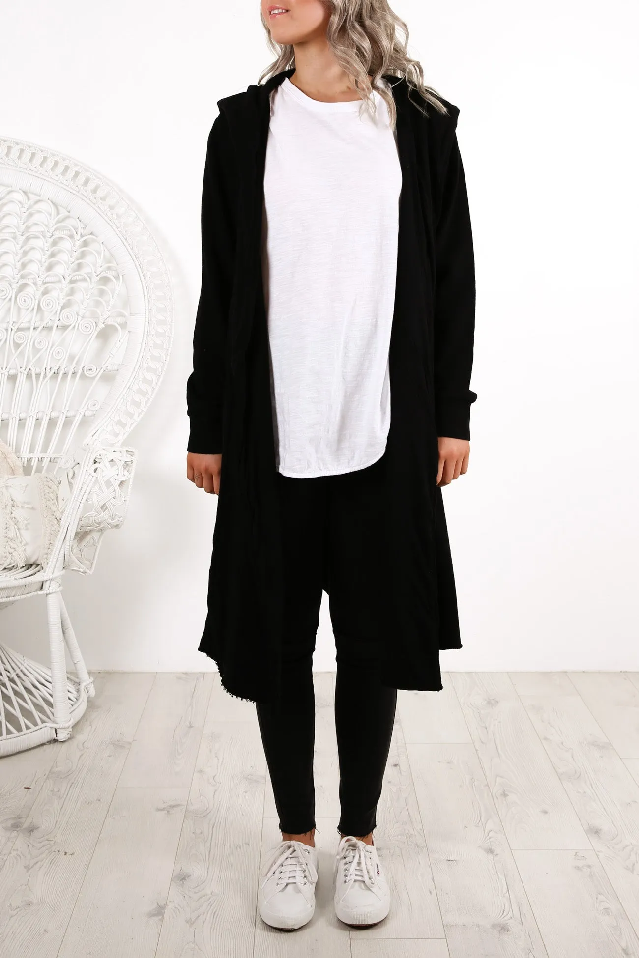 Naomi Hooded Cardigan Black