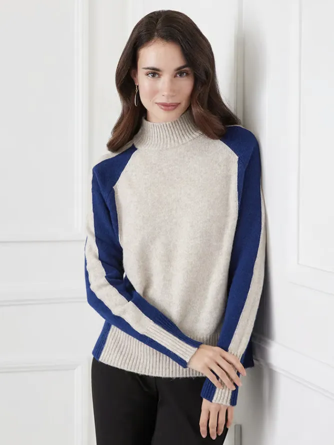 Navy Colorblock Sweater