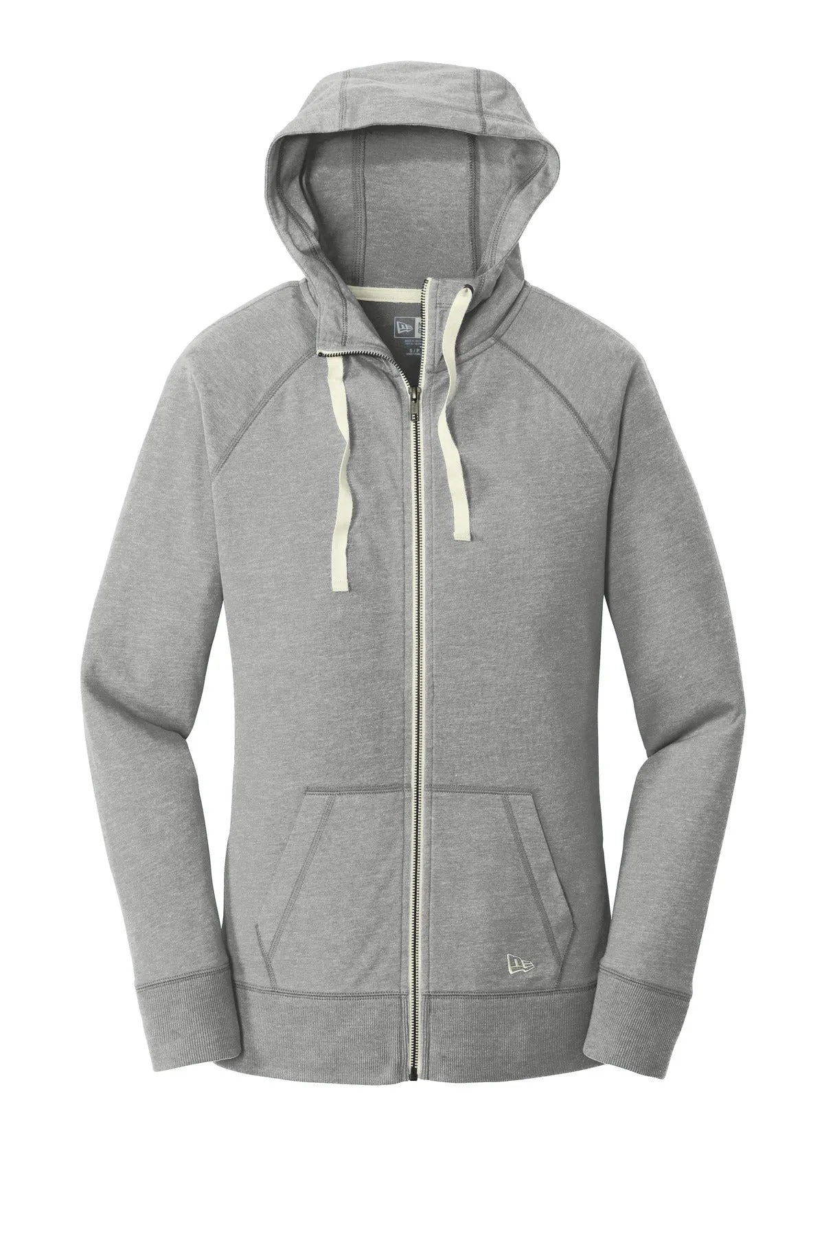 New Era Ladies Sueded Cotton Blend Full-Zip Hoodie. LNEA122