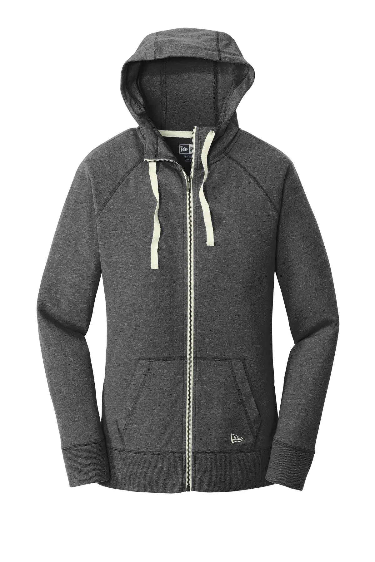 New Era Ladies Sueded Cotton Blend Full-Zip Hoodie. LNEA122