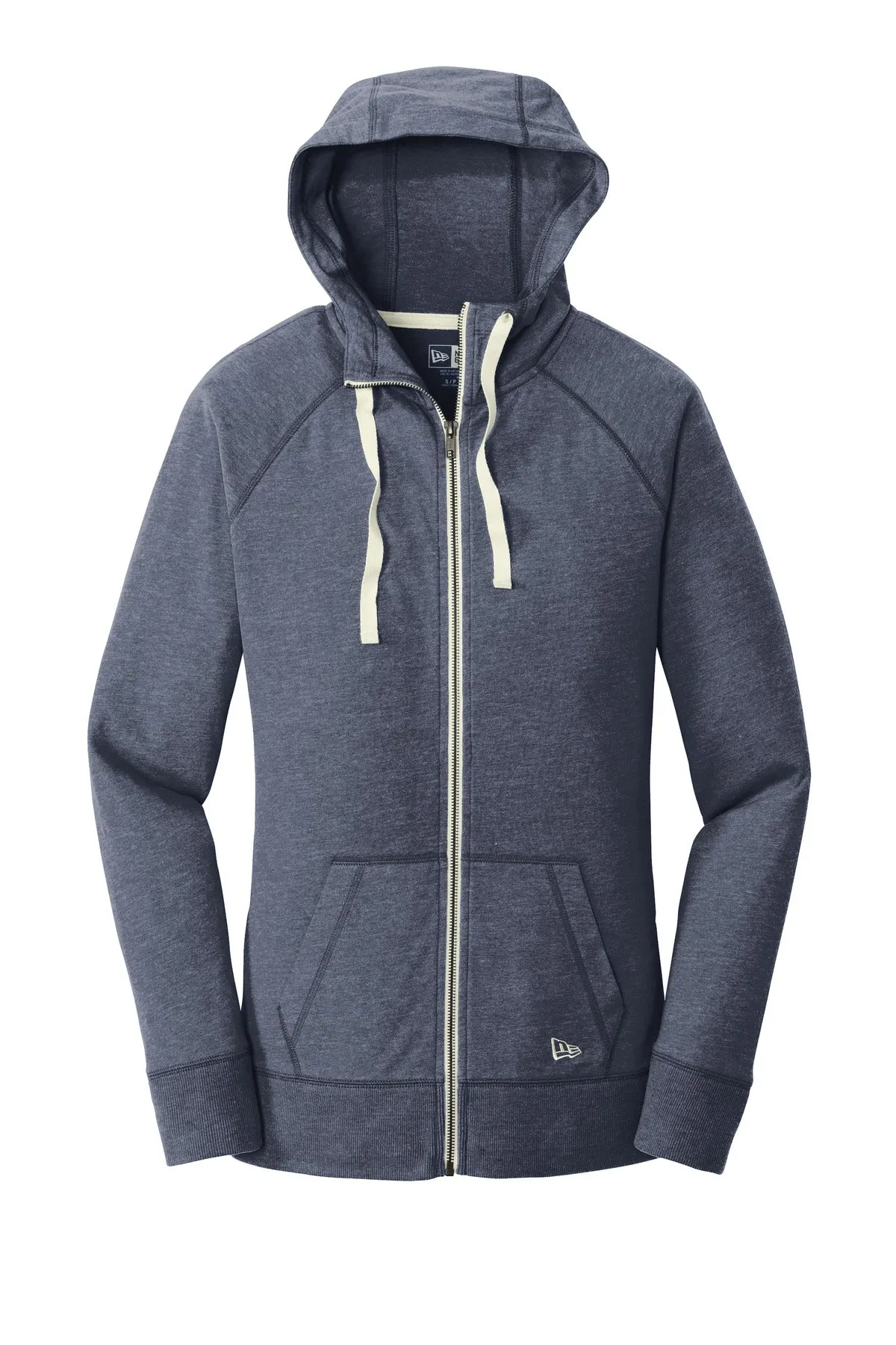 New Era Ladies Sueded Cotton Blend Full-Zip Hoodie. LNEA122