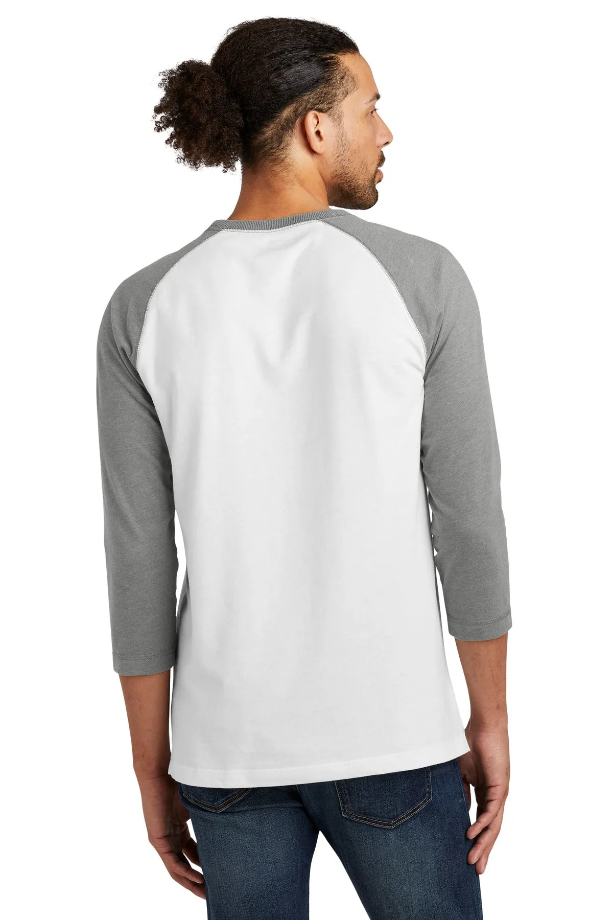 New Era Sueded Cotton Blend 3/4-Sleeve Baseball Raglan Tee. NEA121