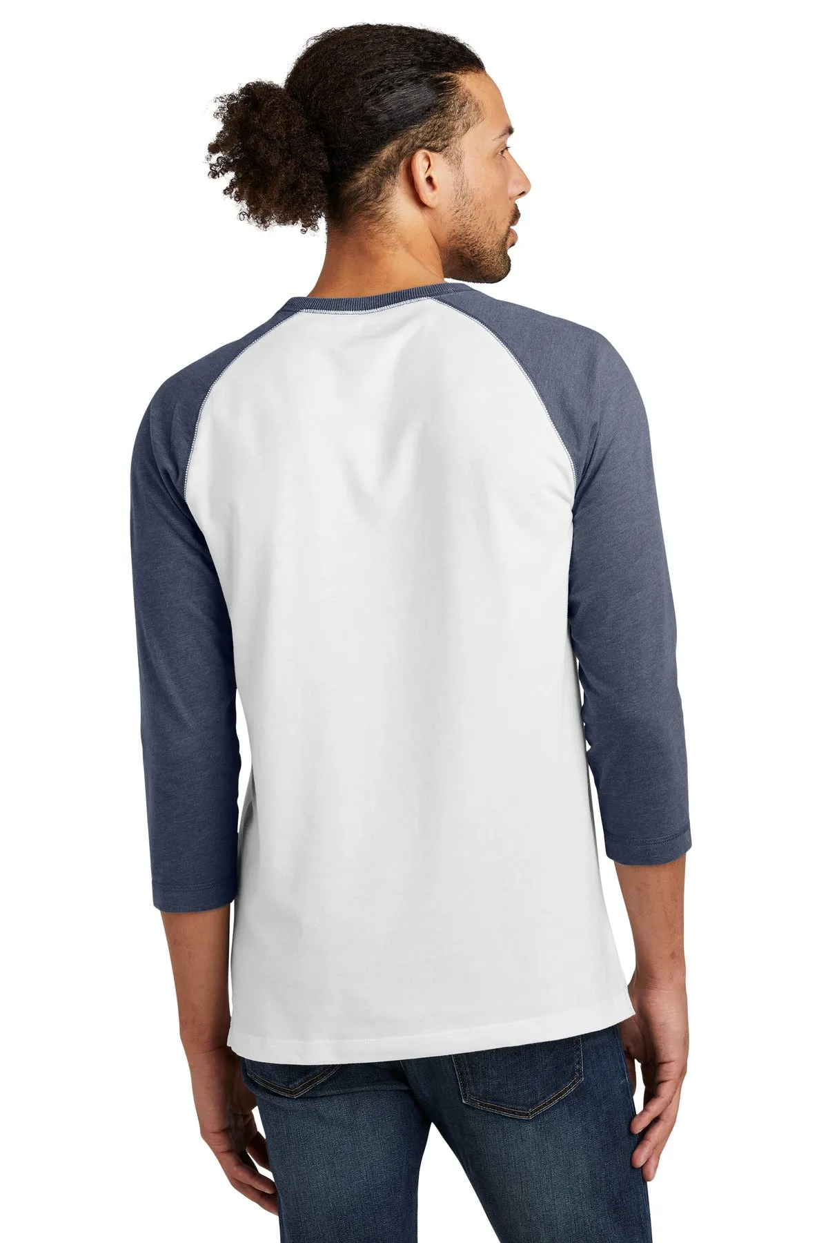 New Era Sueded Cotton Blend 3/4-Sleeve Baseball Raglan Tee. NEA121