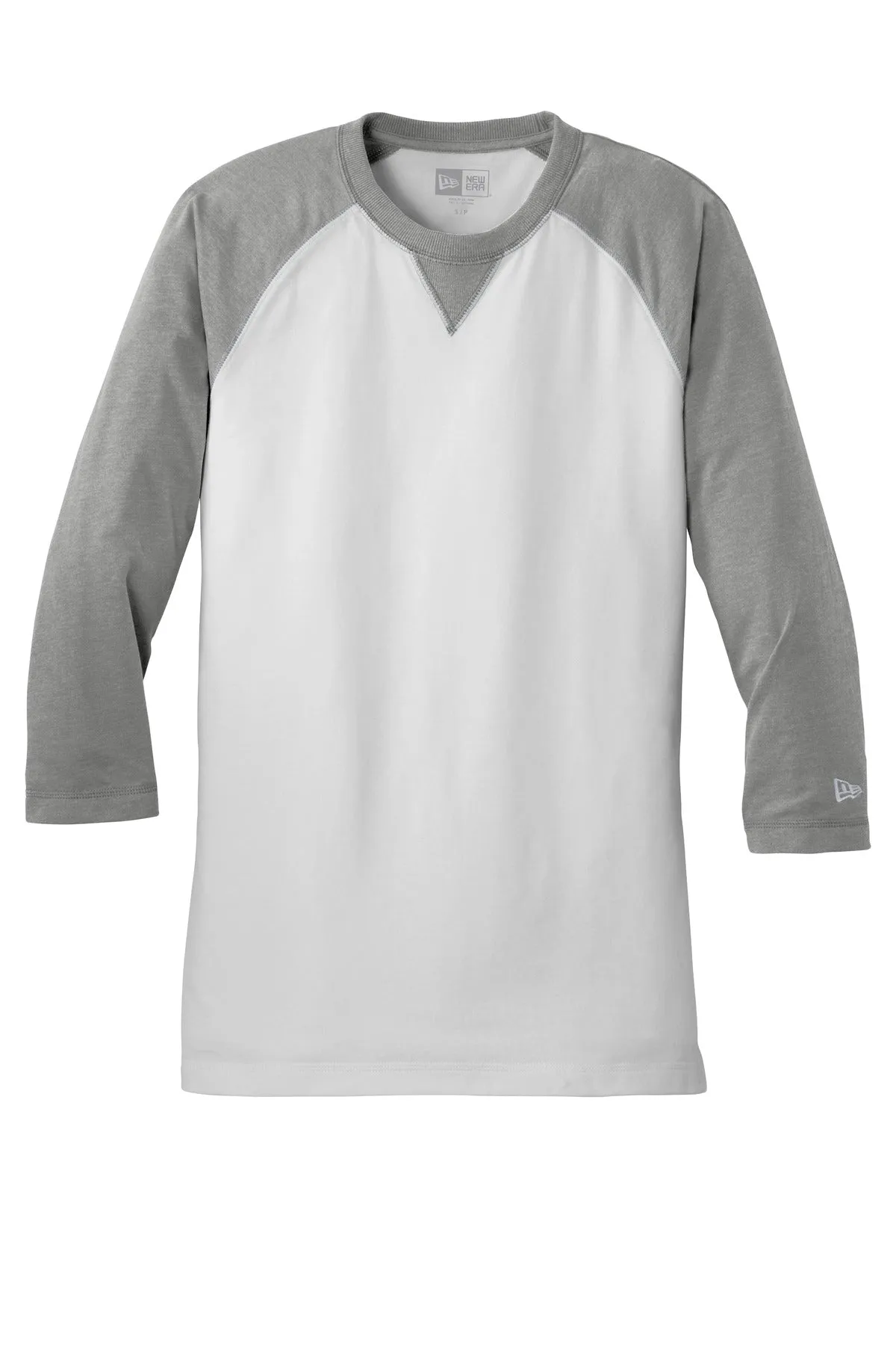 New Era Sueded Cotton Blend 3/4-Sleeve Baseball Raglan Tee. NEA121