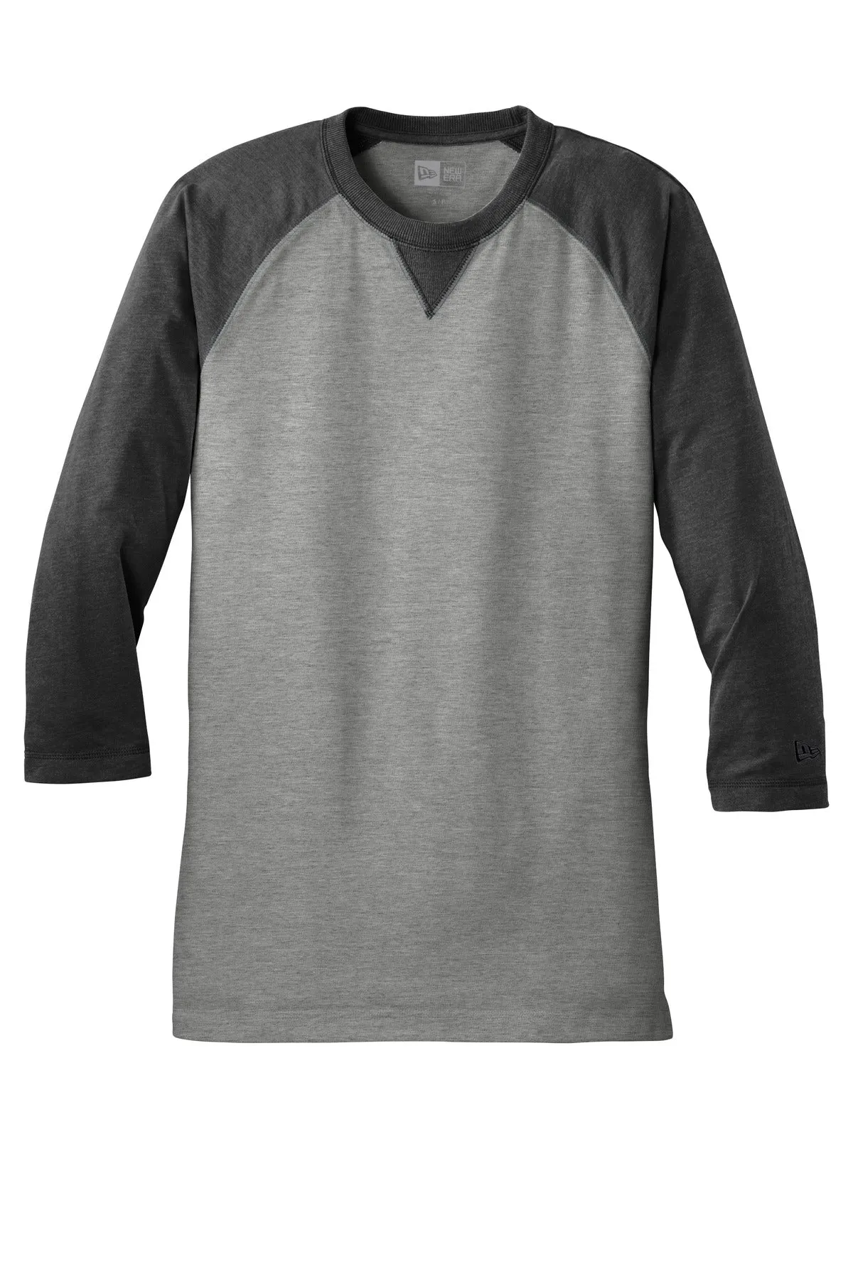 New Era Sueded Cotton Blend 3/4-Sleeve Baseball Raglan Tee. NEA121