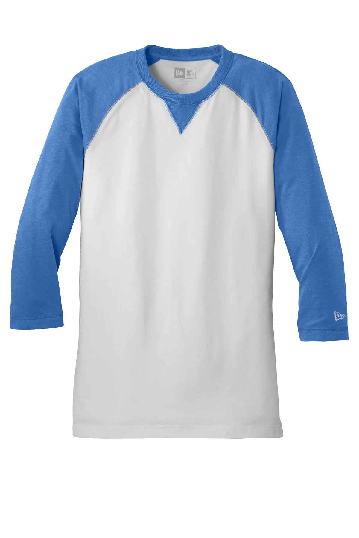 New Era Sueded Cotton Blend 3/4-Sleeve Baseball Raglan Tee. NEA121