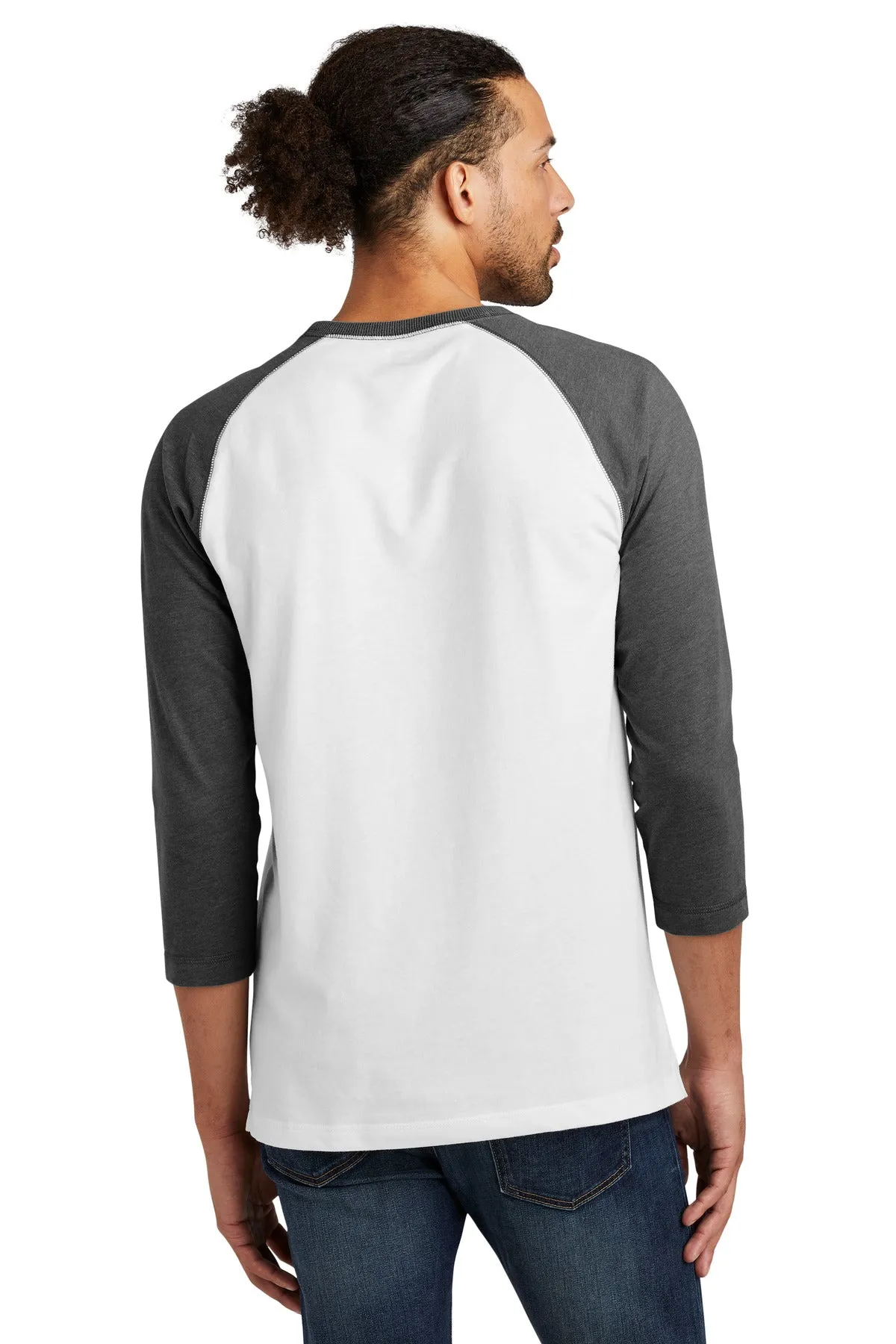 New Era Sueded Cotton Blend 3/4-Sleeve Baseball Raglan Tee. NEA121