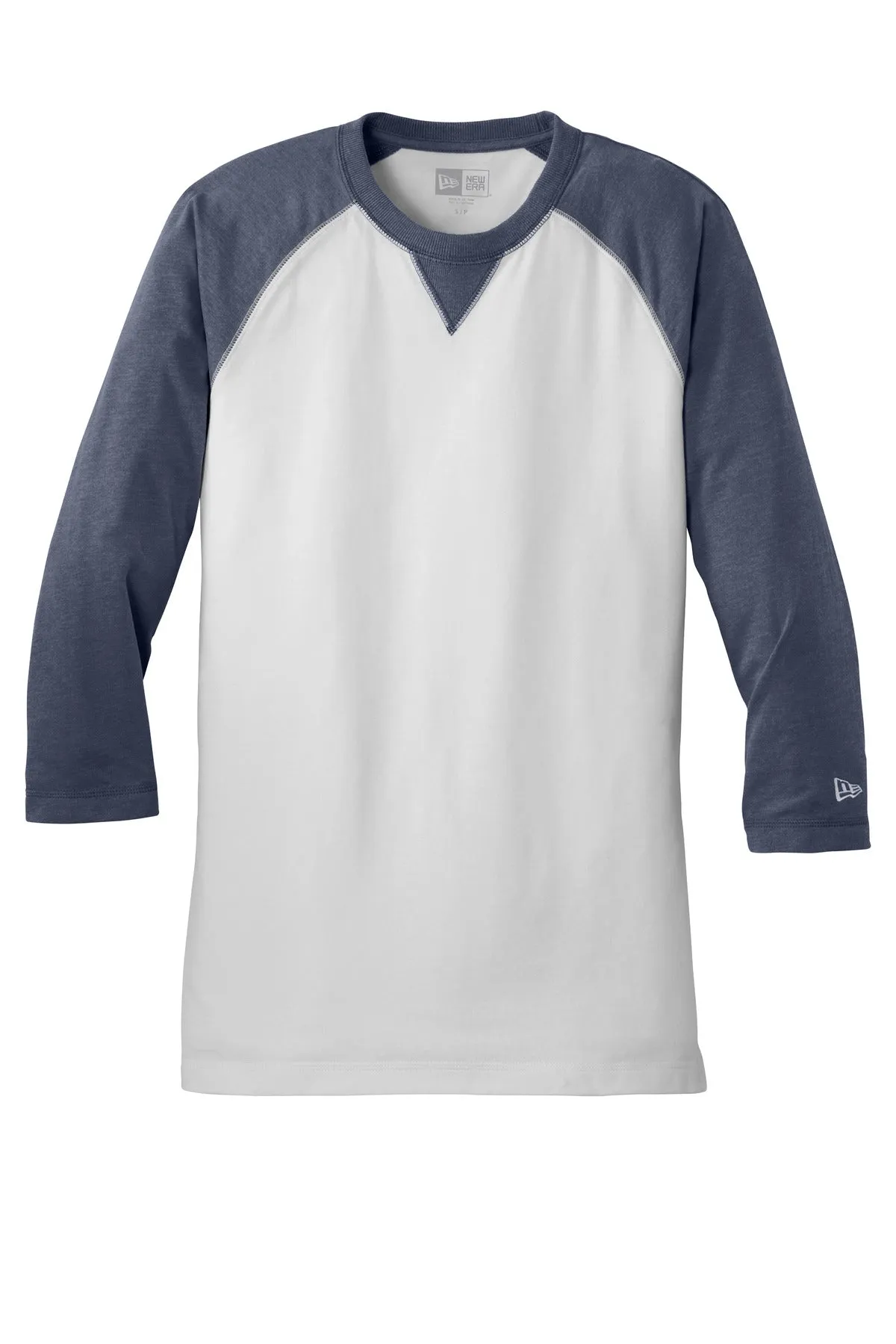 New Era Sueded Cotton Blend 3/4-Sleeve Baseball Raglan Tee. NEA121