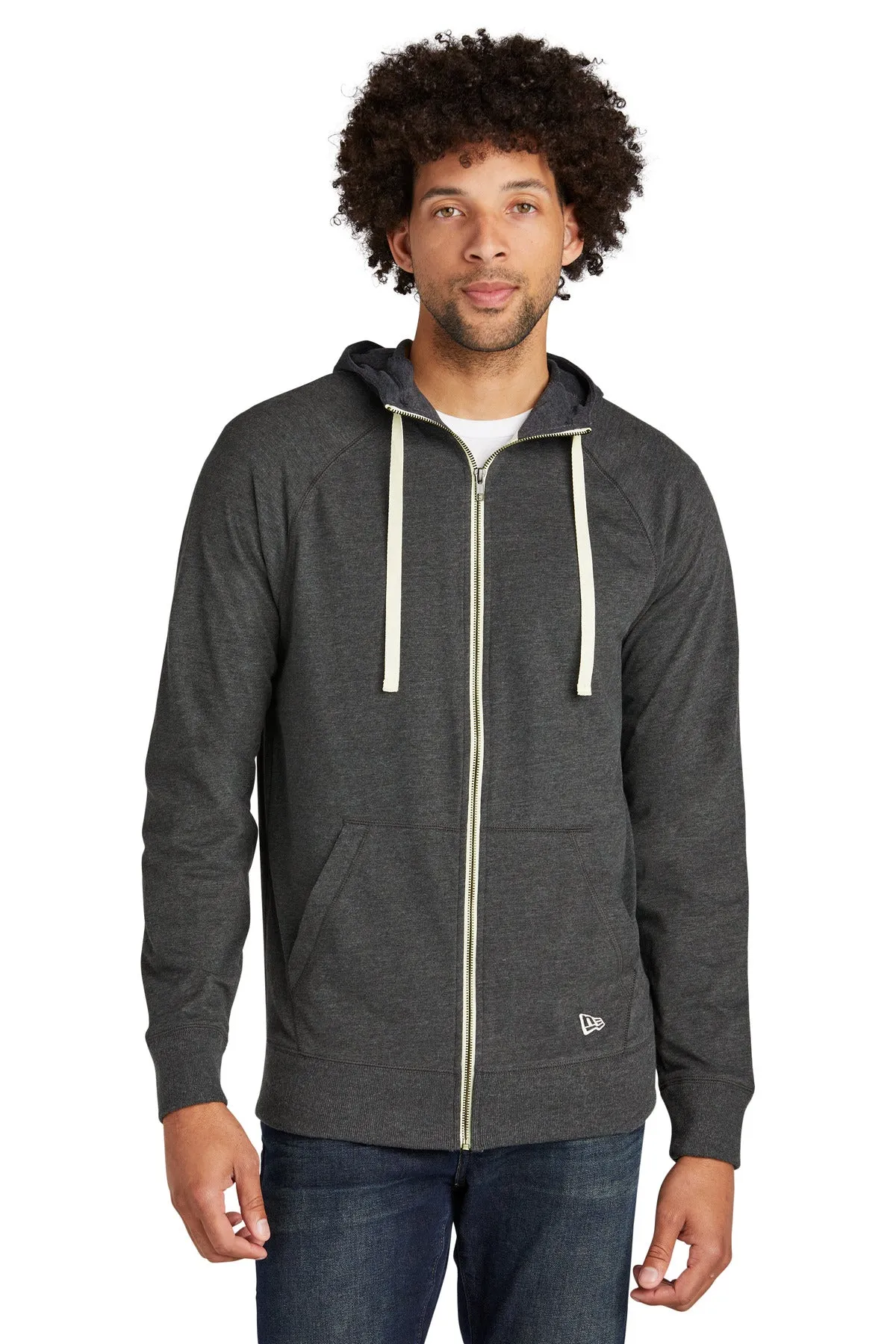 New Era Sueded Cotton Blend Full-Zip Hoodie. NEA122