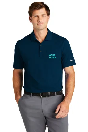 Nike Dri-FIT Micro Pique Custom Pocket Polos, Navy