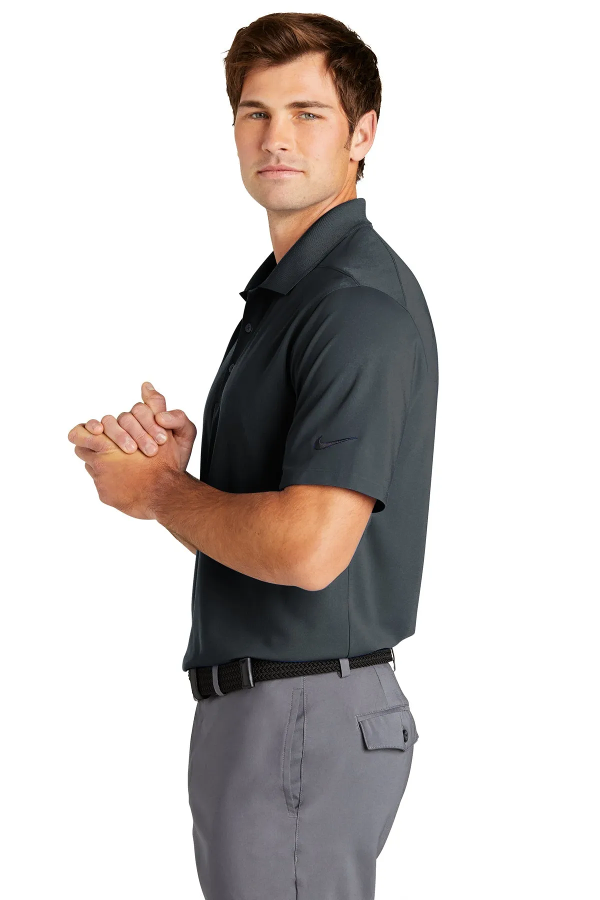 Nike Dri-FIT Micro Pique Customized Tall Polos, Anthracite