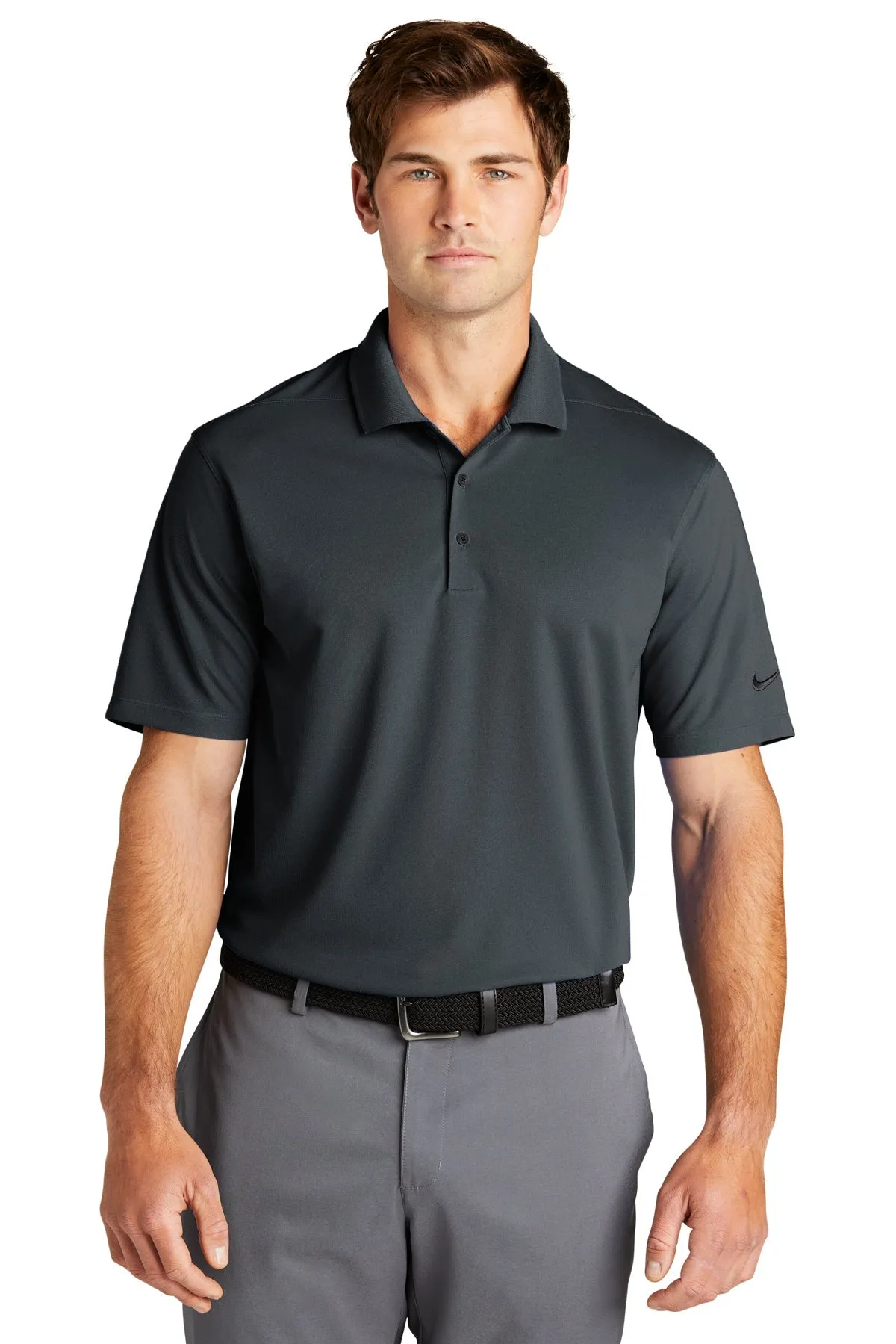 Nike Dri-FIT Micro Pique Customized Tall Polos, Anthracite