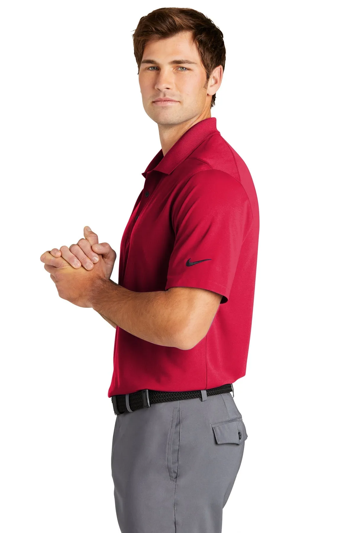 Nike Dri-FIT Micro Pique Customized Tall Polos, University Red