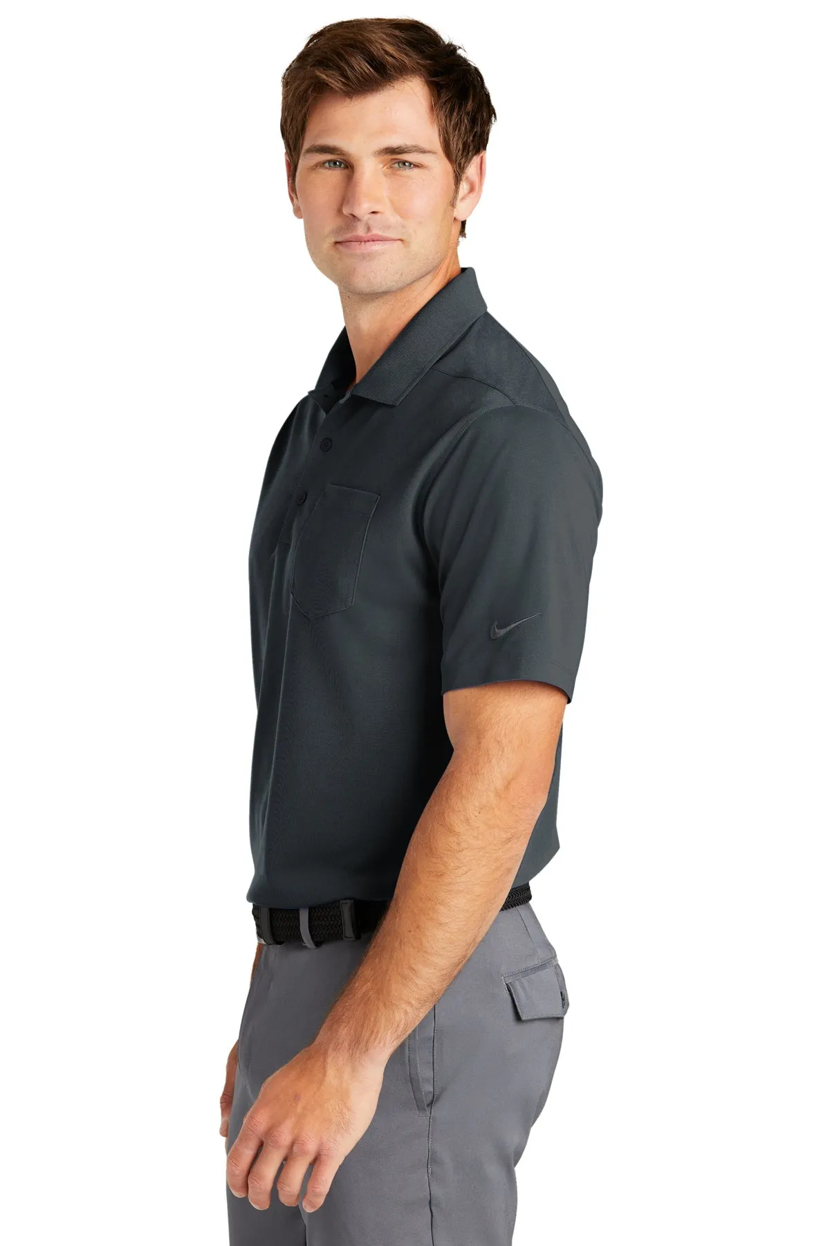 Nike Dri-FIT Micro Pique Pocket Polo, Anthracite [ME Elecmetal]