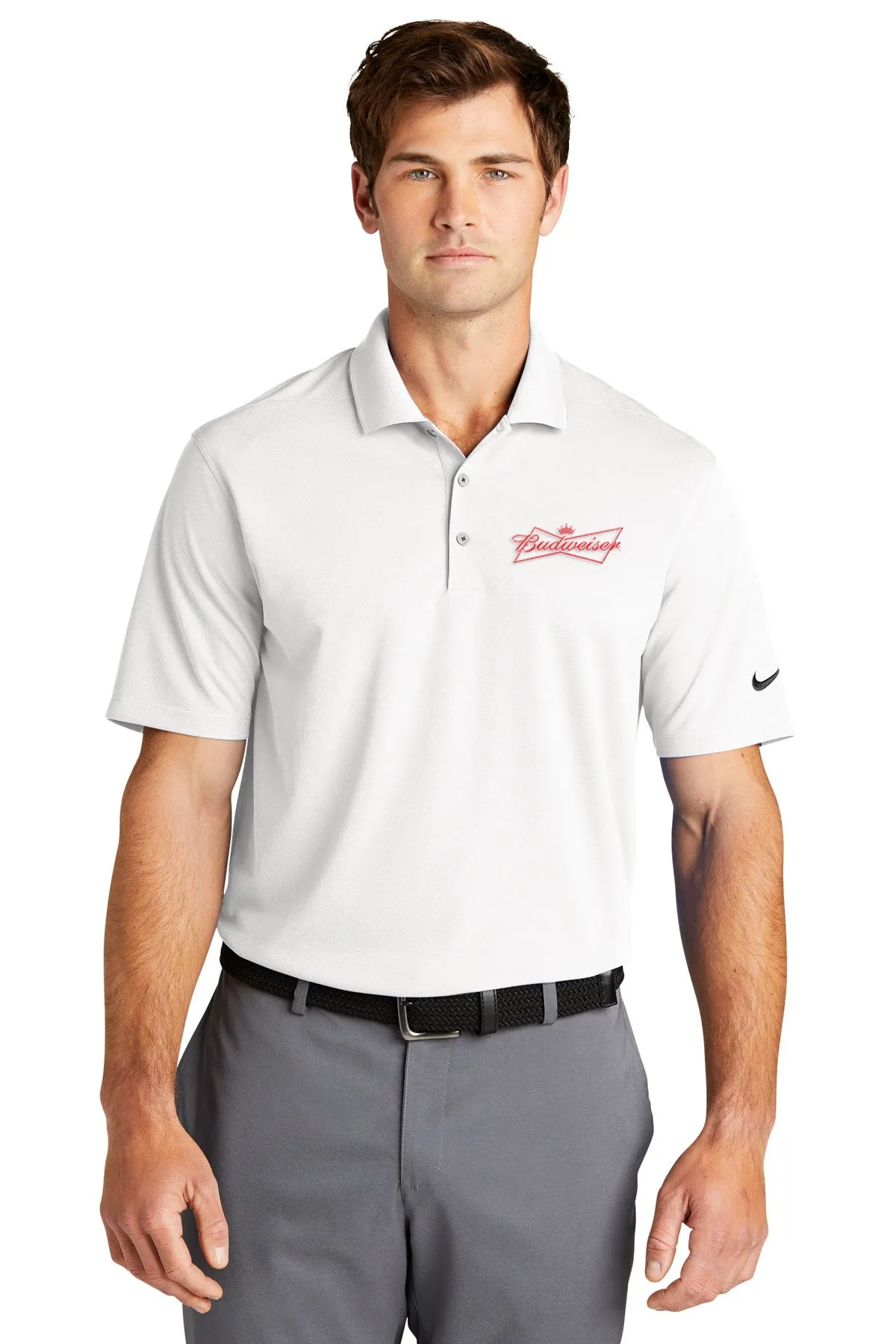 Nike Dri-FIT Polo, White [Anheuser Busch (Budweiser)]