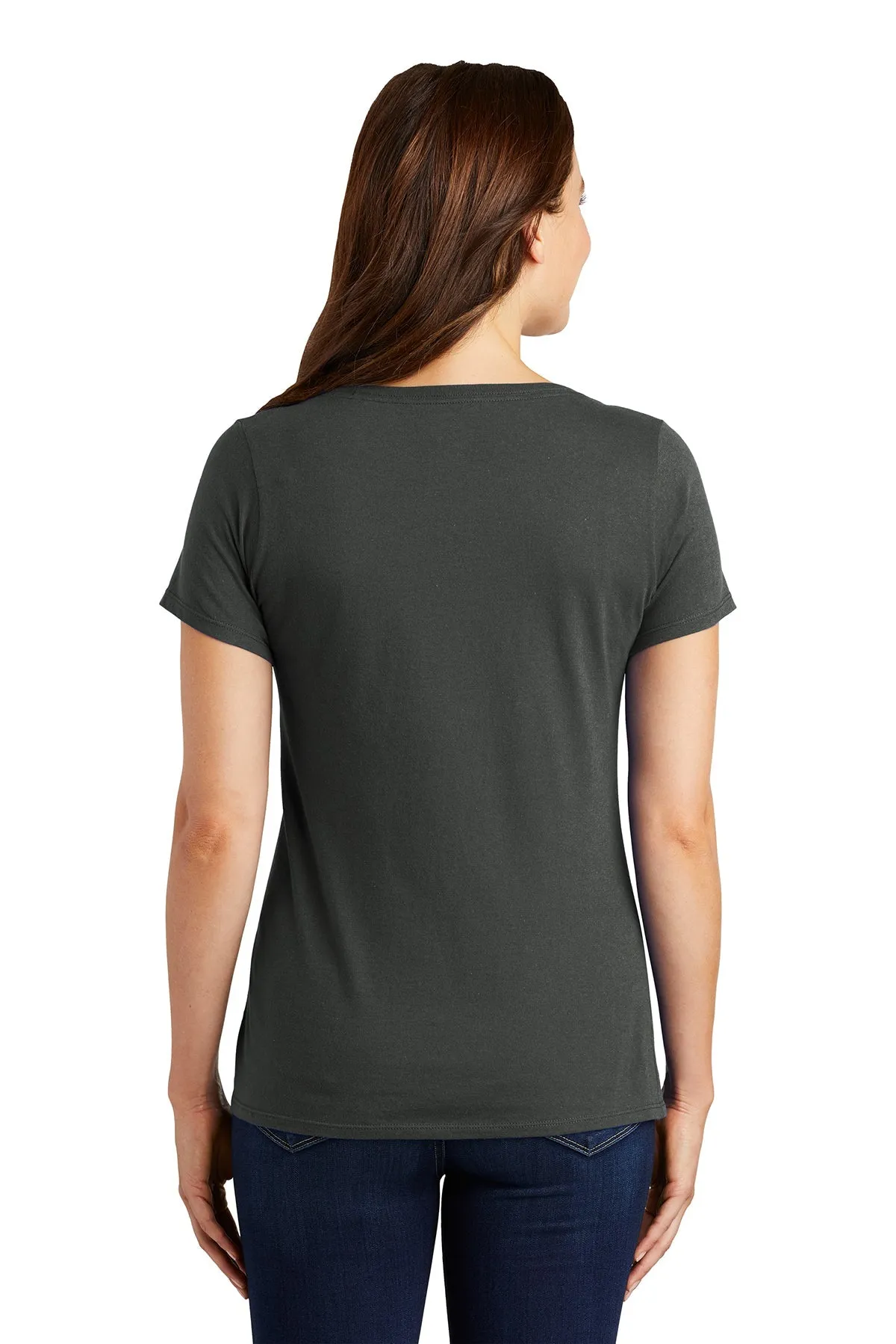 Nike Ladies Dri-FIT Scoop Neck Customized Tees, Anthracite