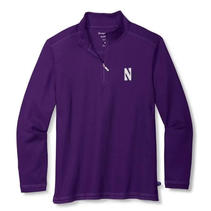 Northwestern Wildcats Men's Tommy Bahama Emfielder 2.0 Half Zip