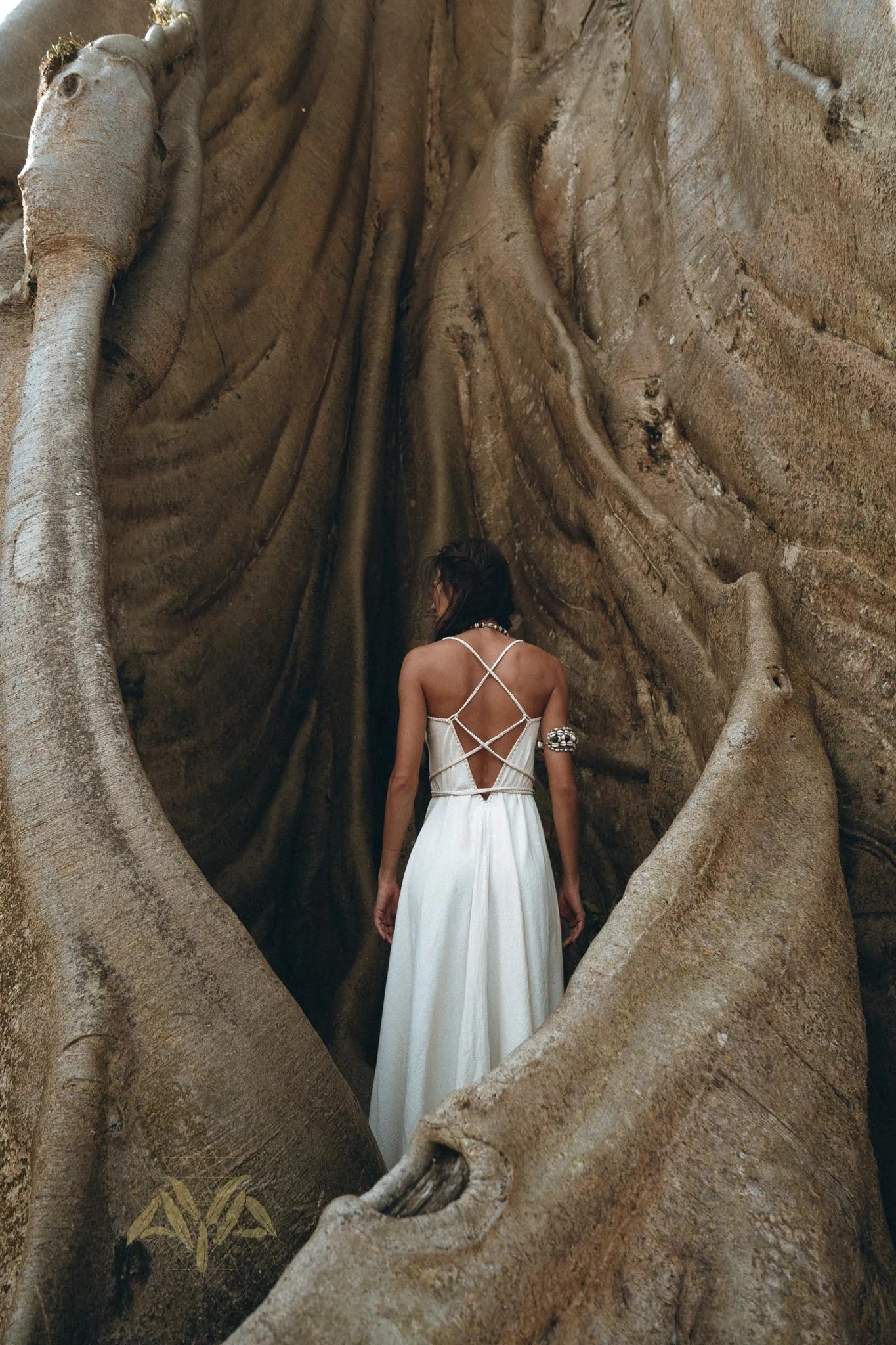 Off-White Boho Dress • Goddess Dress • Simple Wedding Dress