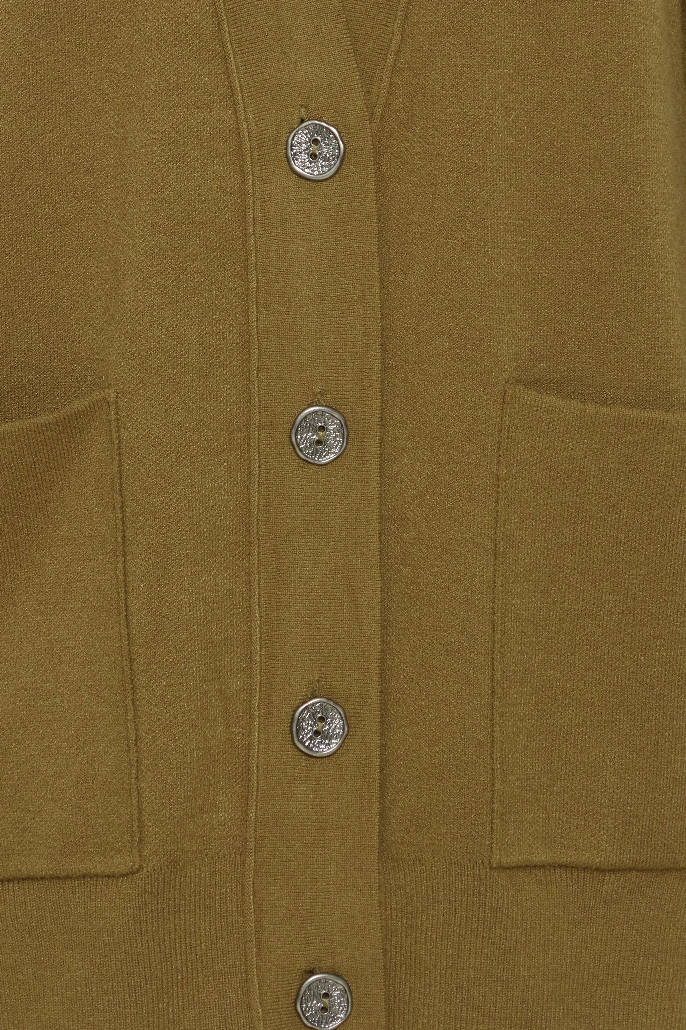 OLIVE CASUAL BUTTON DOWN CARDIGAN