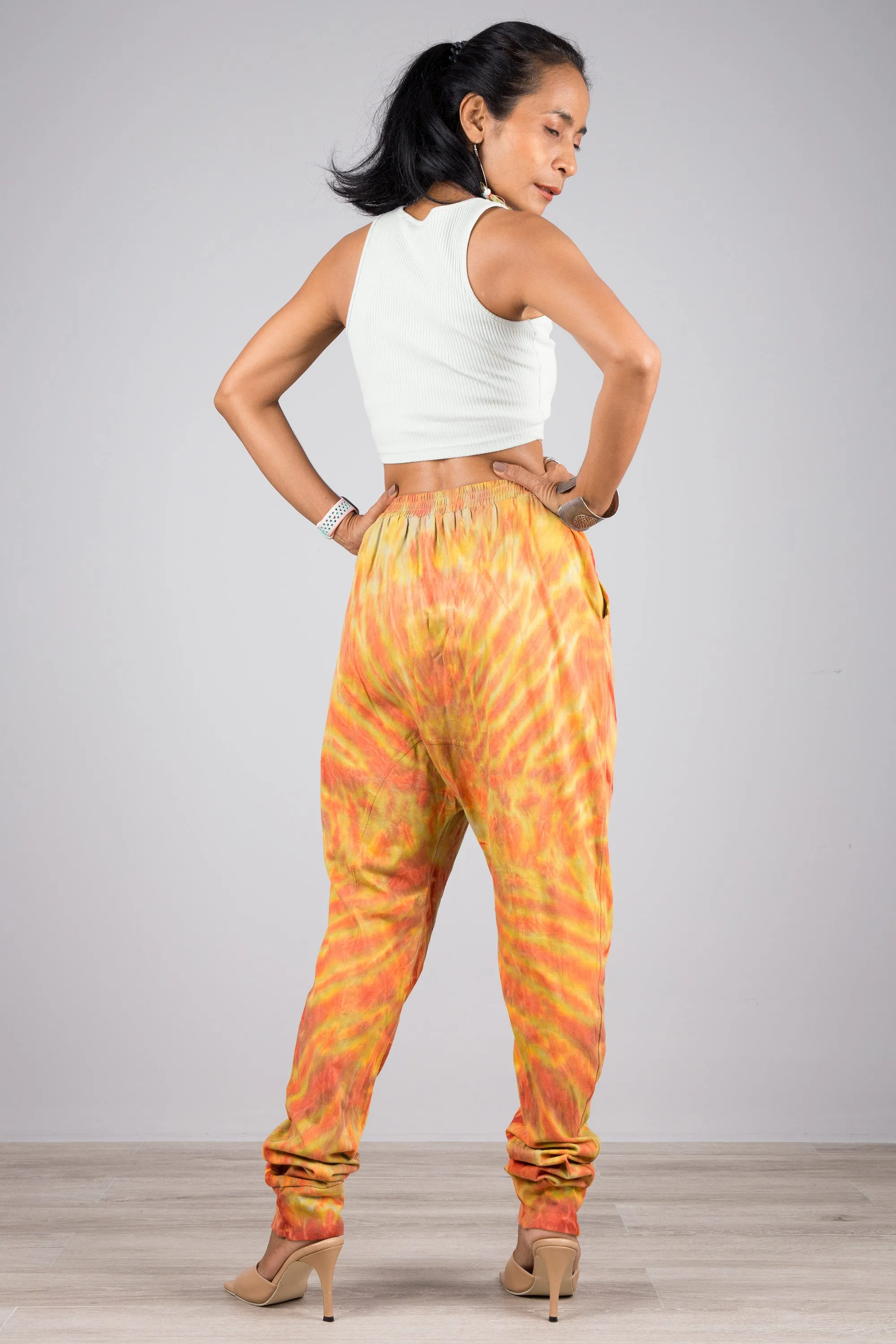 Orange Tie Dye pants