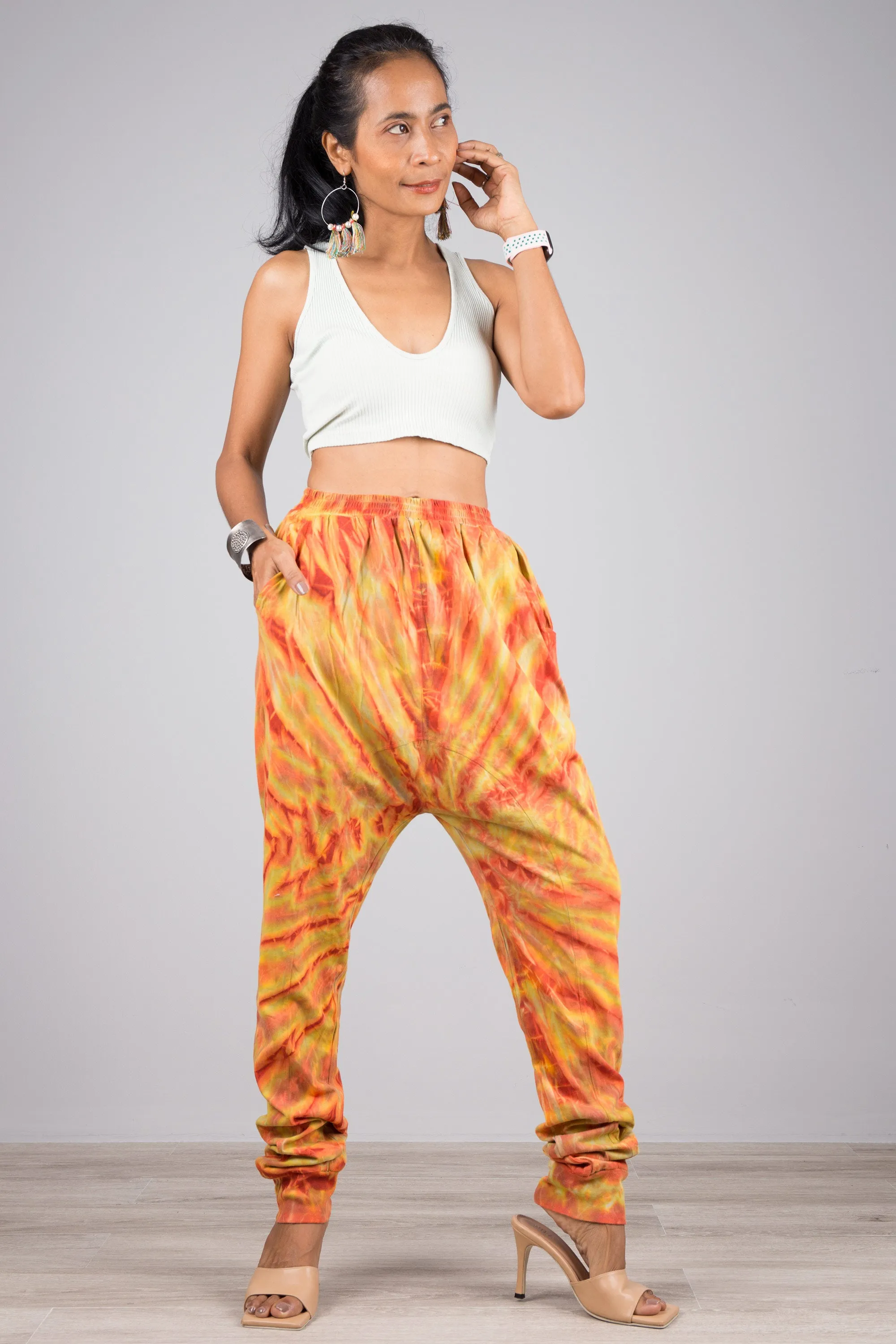 Orange Tie Dye pants