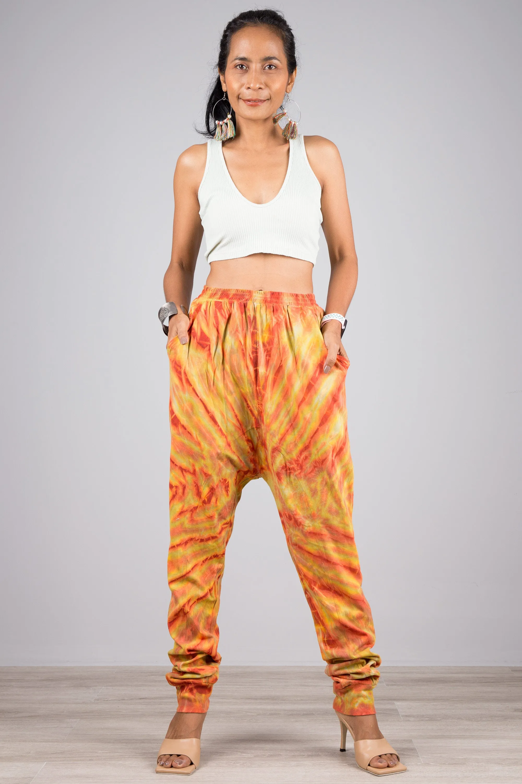 Orange Tie Dye pants