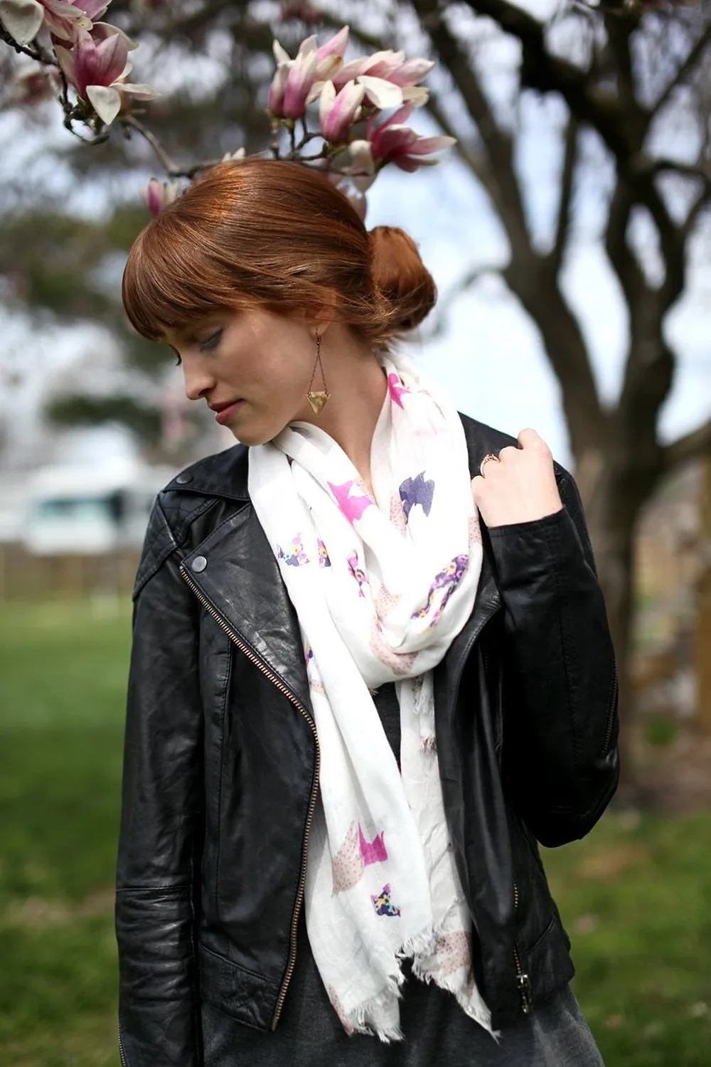 Origami Flying Birds Fashion Scarf