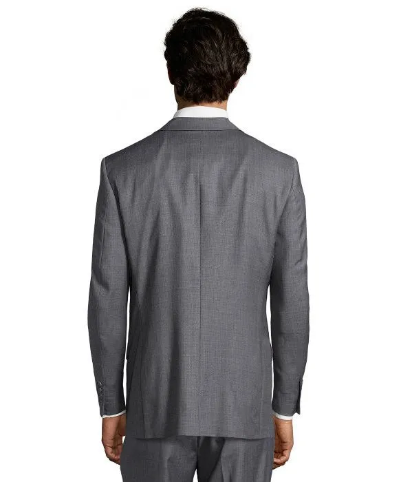 Palm Beach 100% Wool Grey Sharkskin Suit Jacket