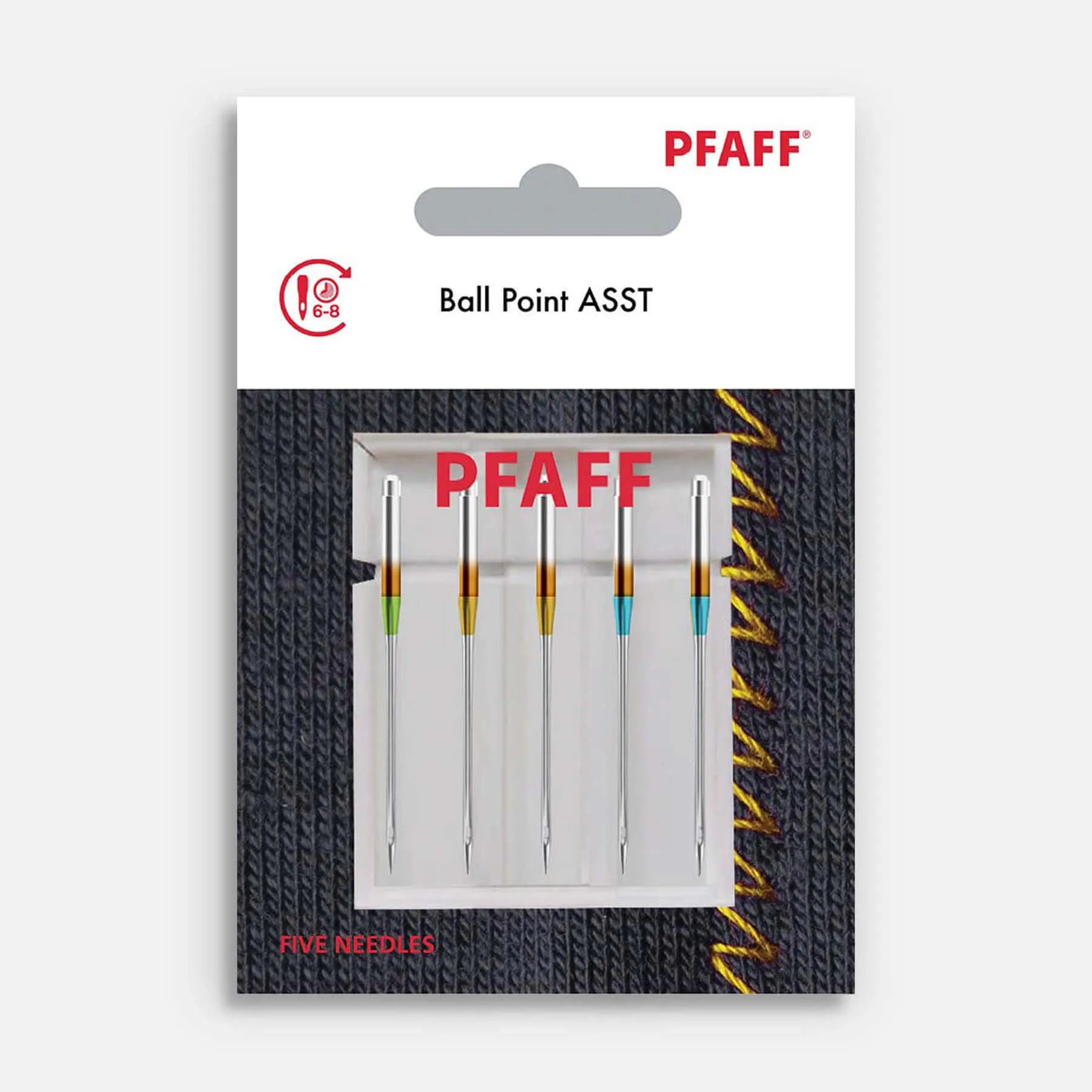 PFAFF® Ball Point Needles Assorted Sizes 5-Pack