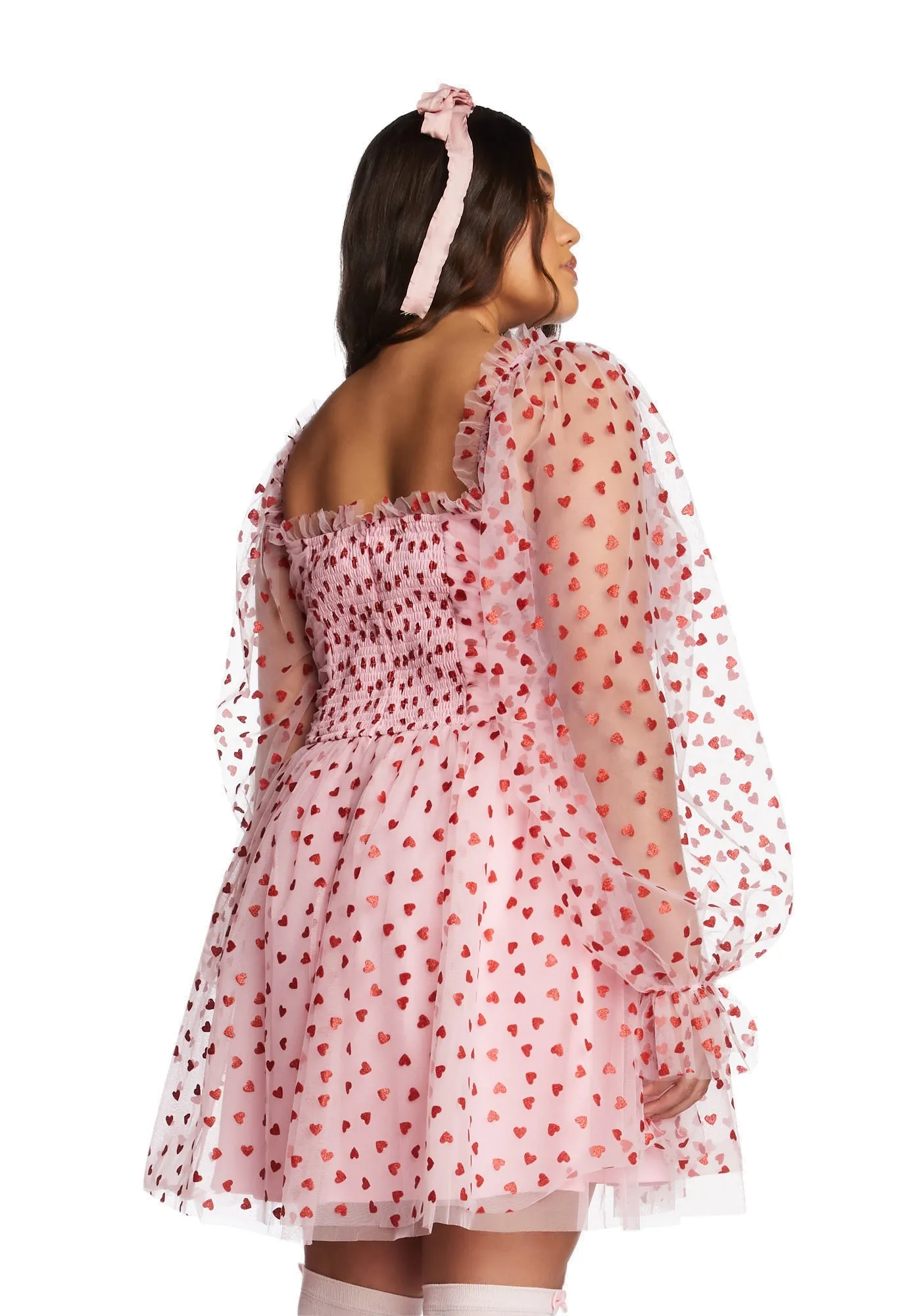 Plus Heavenly Affair Babydoll Dress-Pink