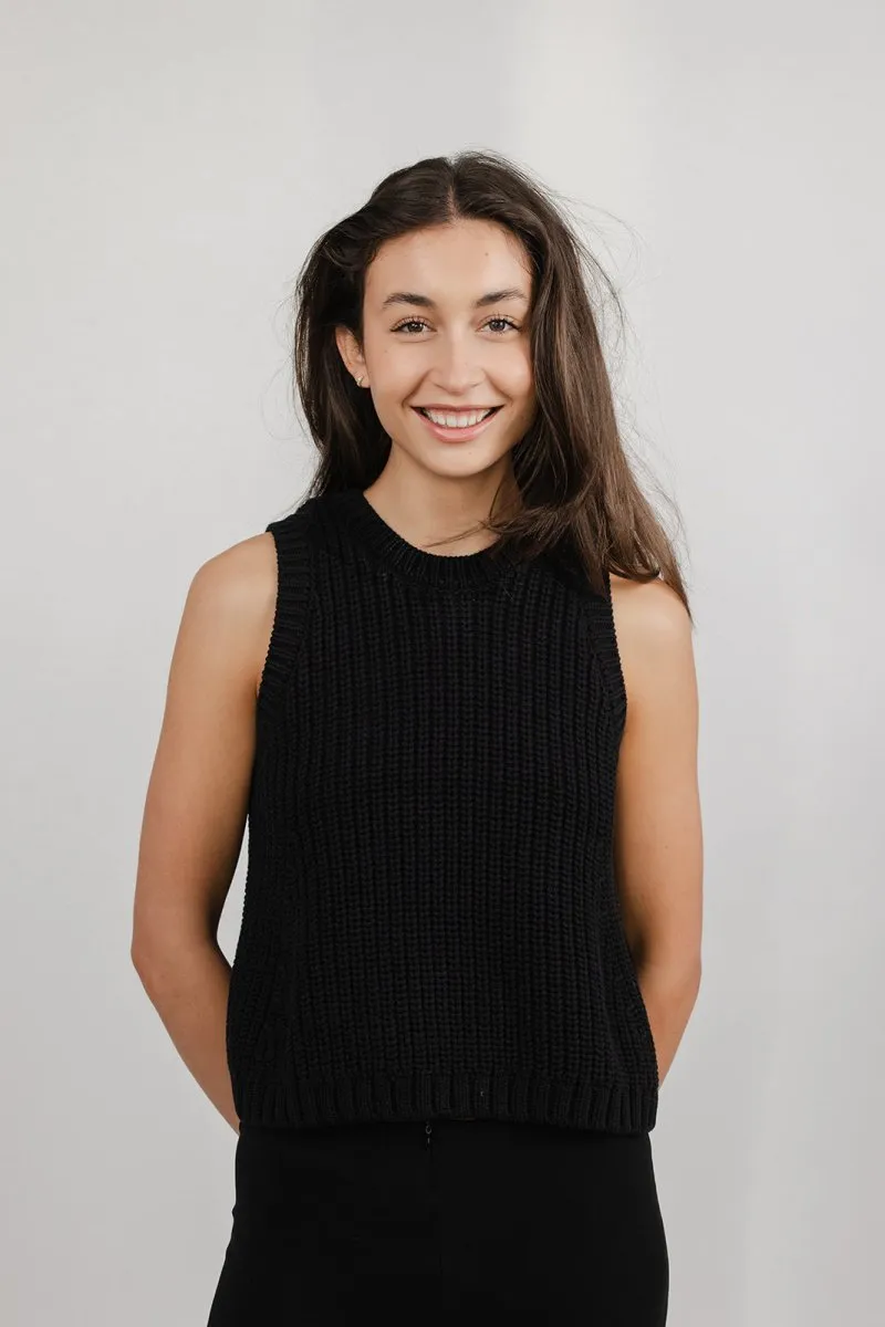 Polly Chunky Cotton Knit Vest