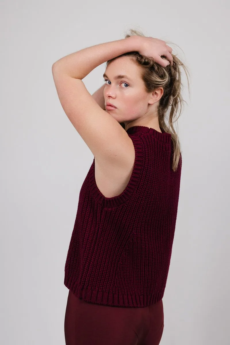 Polly Chunky Cotton Knit Vest