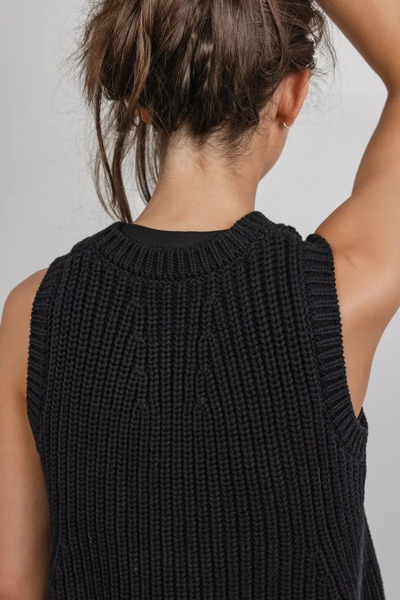 Polly Chunky Cotton Knit Vest