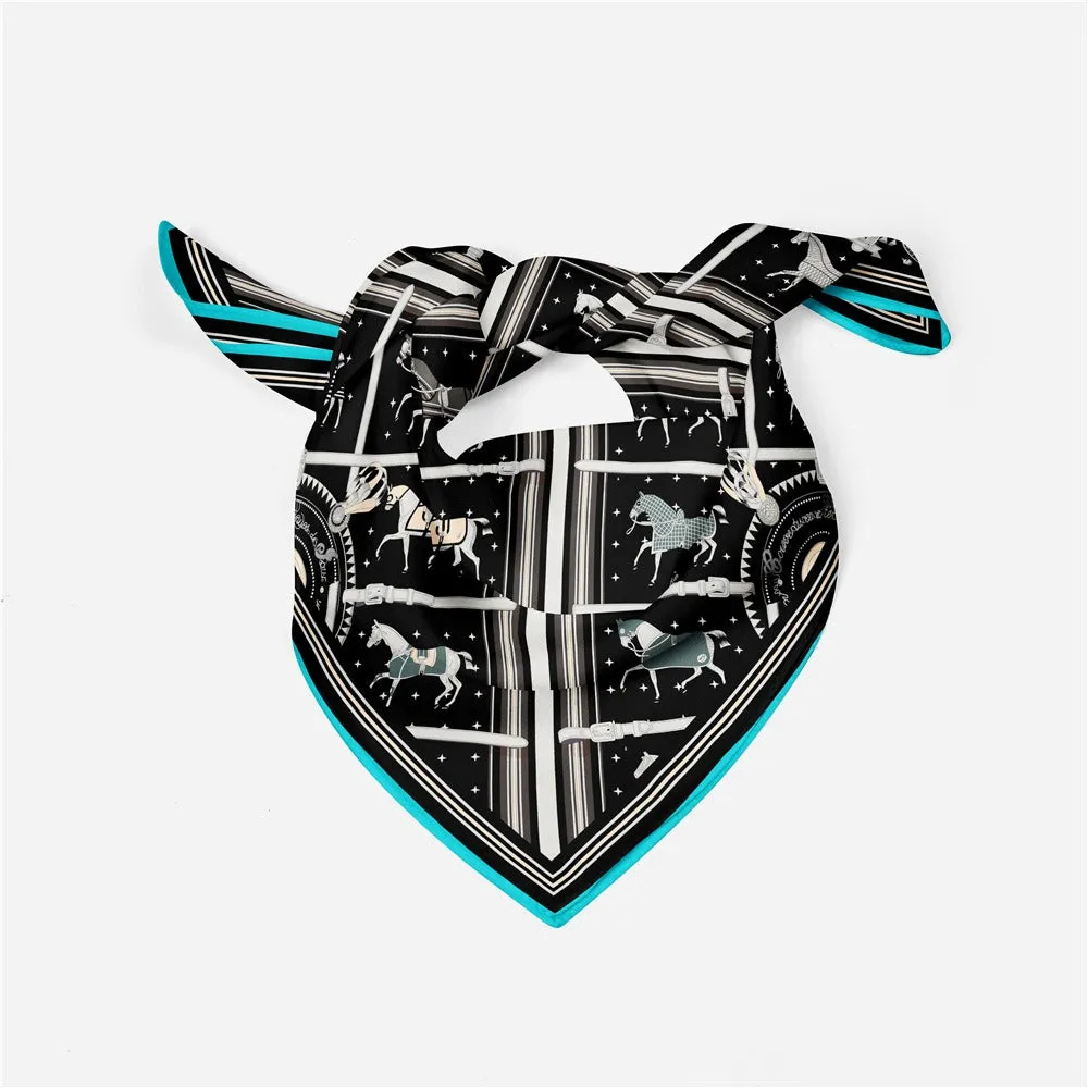 Pre Order:  Checkered Warhorse Small Square Scarf