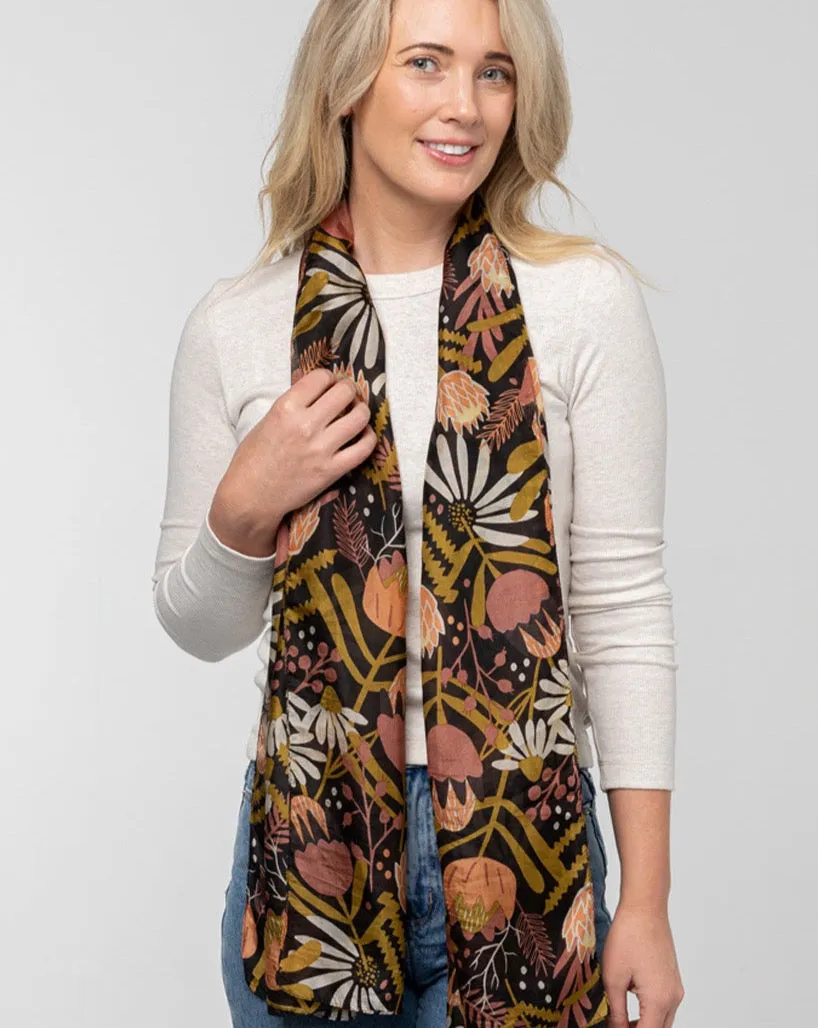 Protea Silk Scarf