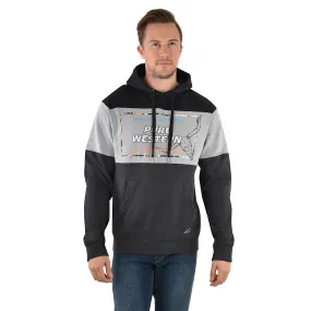 Pure Western Men's Watson Pullover Hoodie-Black/Charcoal