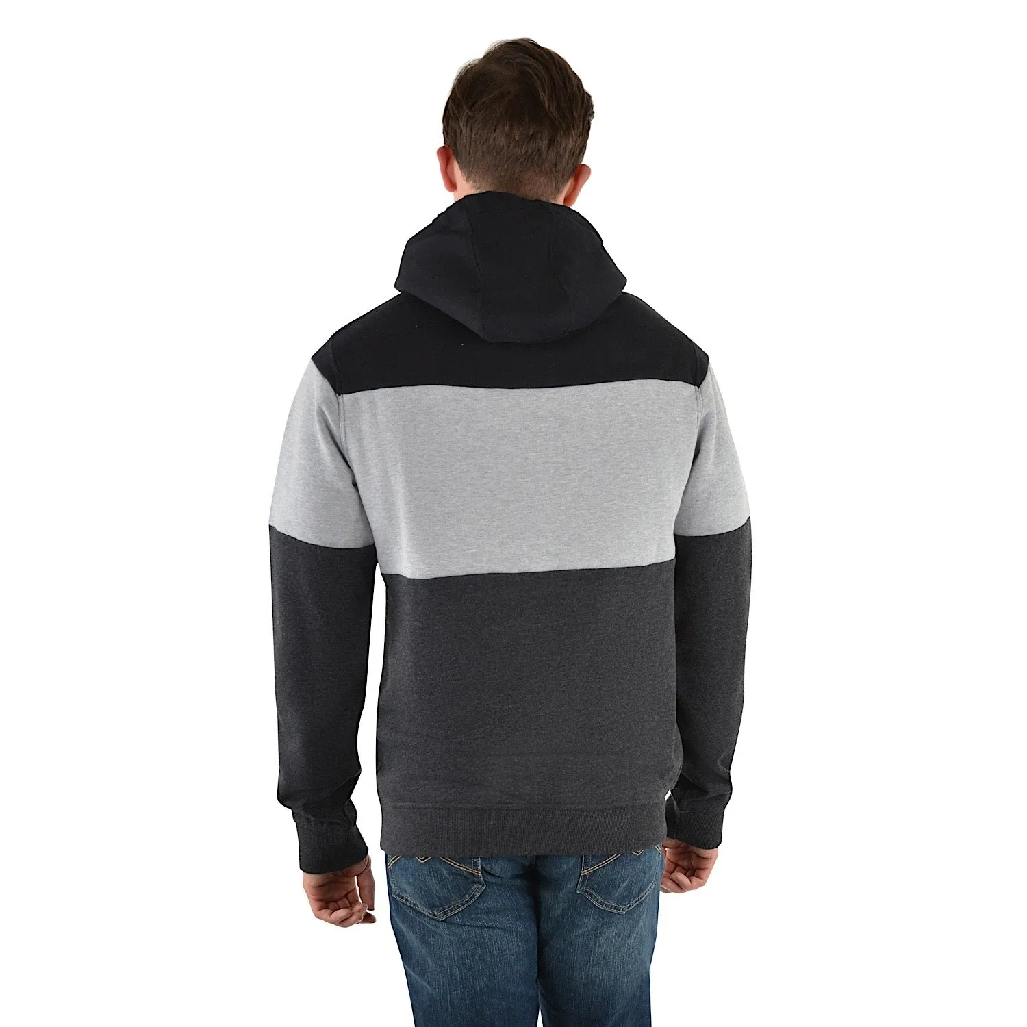 Pure Western Men's Watson Pullover Hoodie-Black/Charcoal