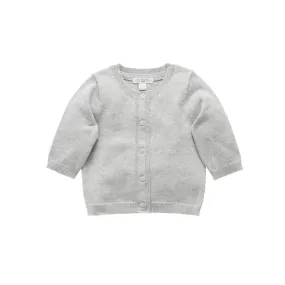 Purebaby Essential Cardigan - Melange Grey