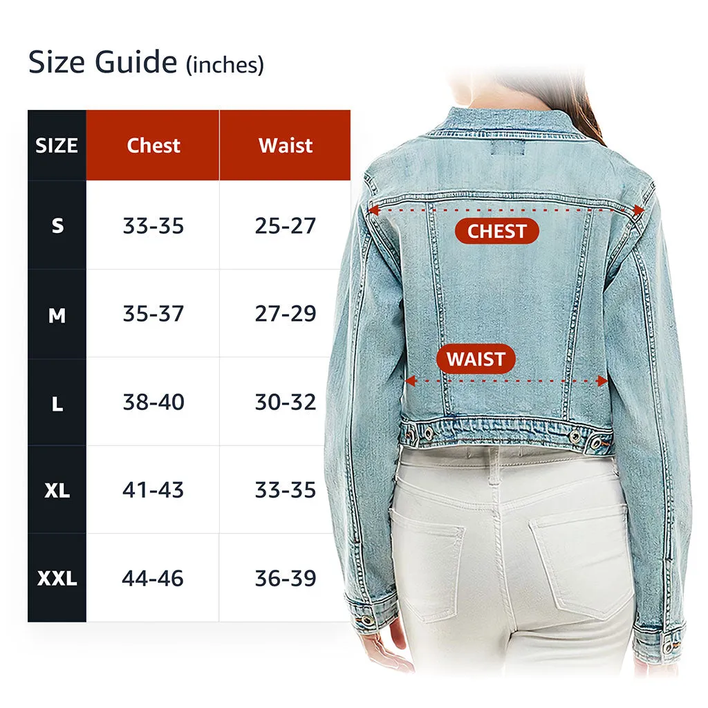 "Life is Beautiful" Cropped Women's Denim Jacket