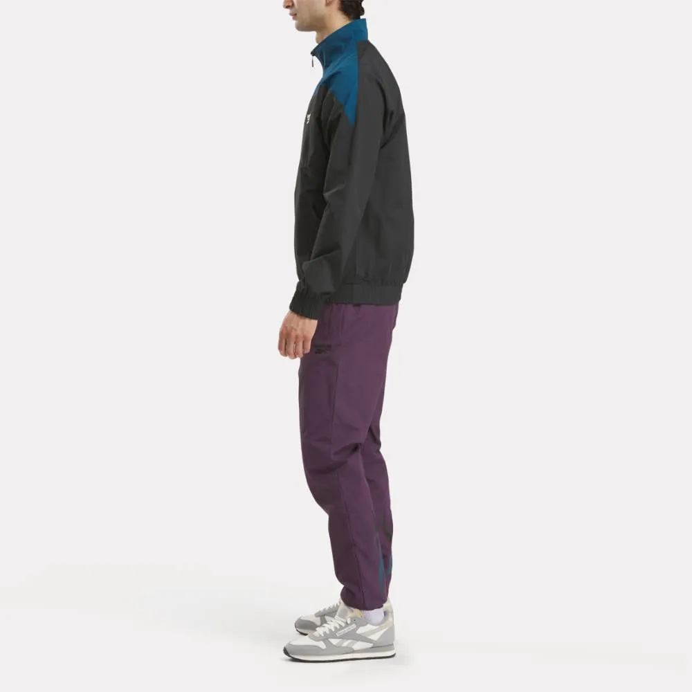 Reebok Apparel Men Classics Vector Track Jacket BLACK/MIDNIGHT PLUM