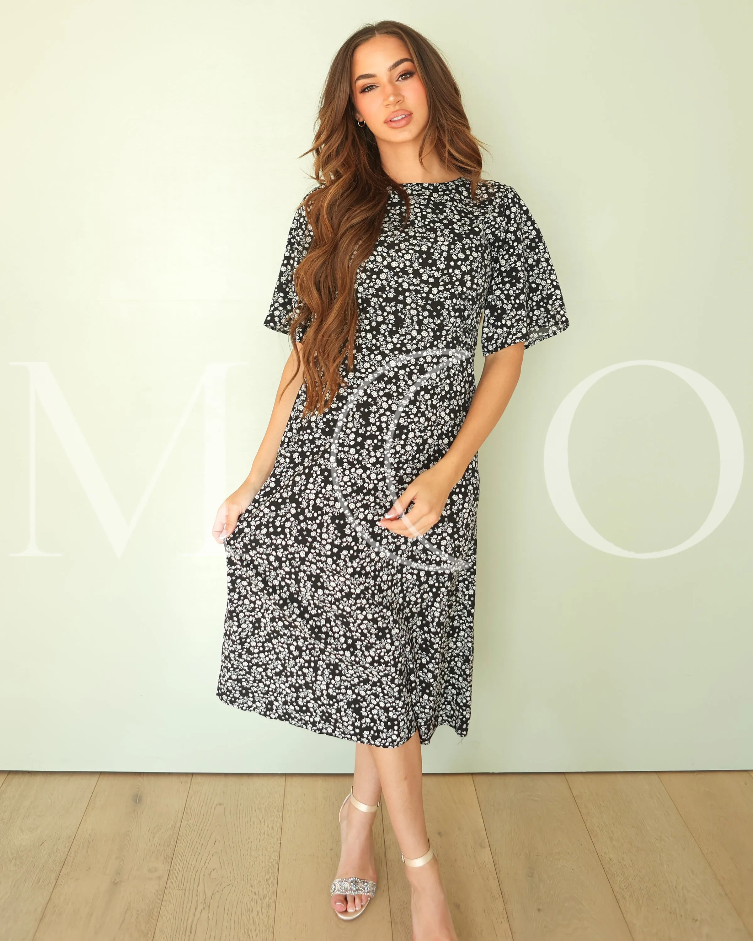 Riley Black Floral Dress - MCO