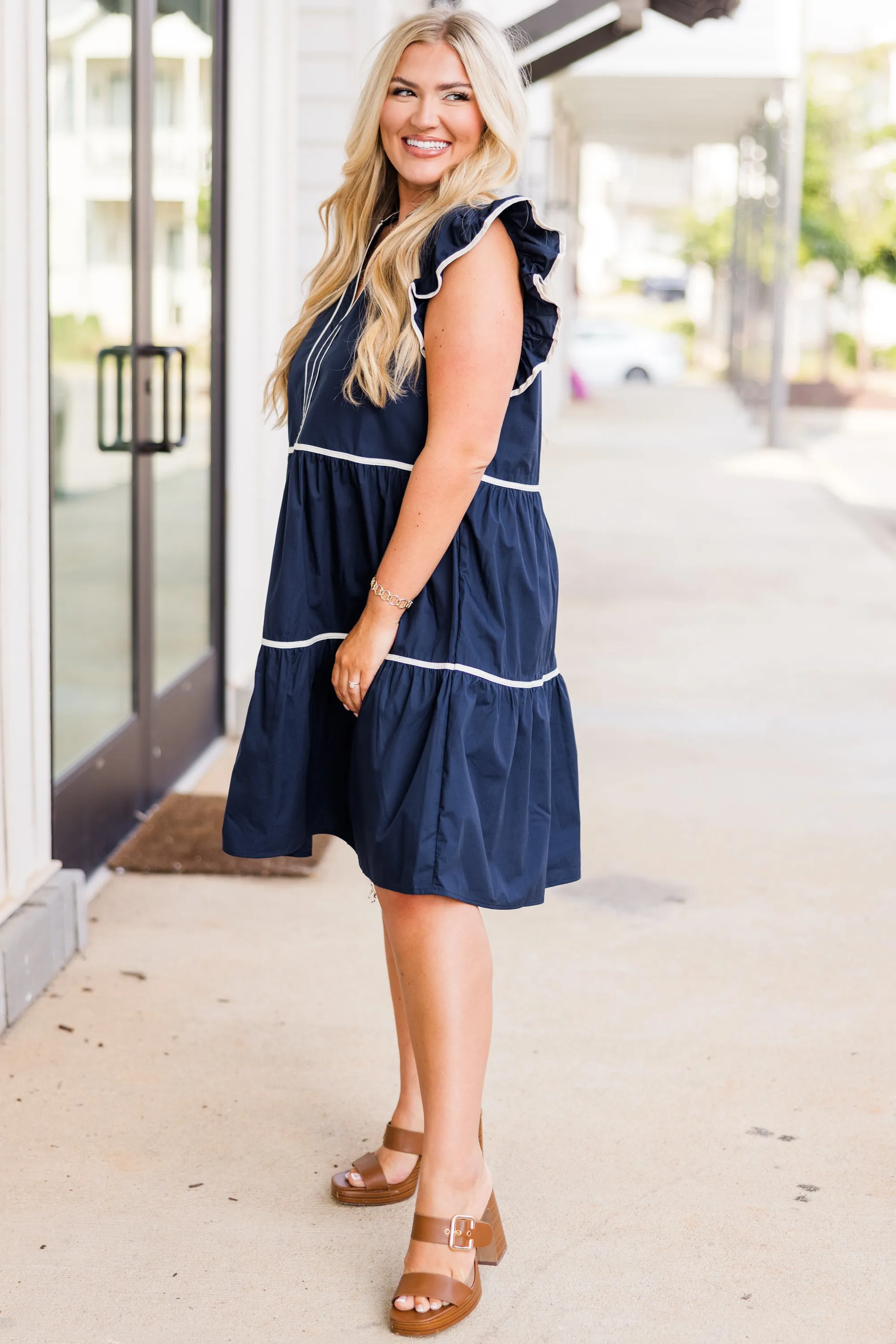 Roar And Score Dress, Navy