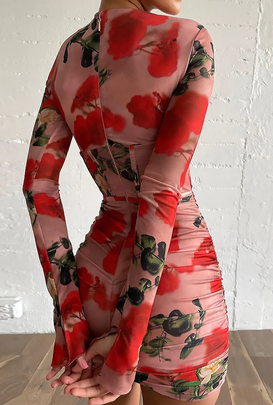 ROSELLE - CORSET PRINTED ROSE DRESS