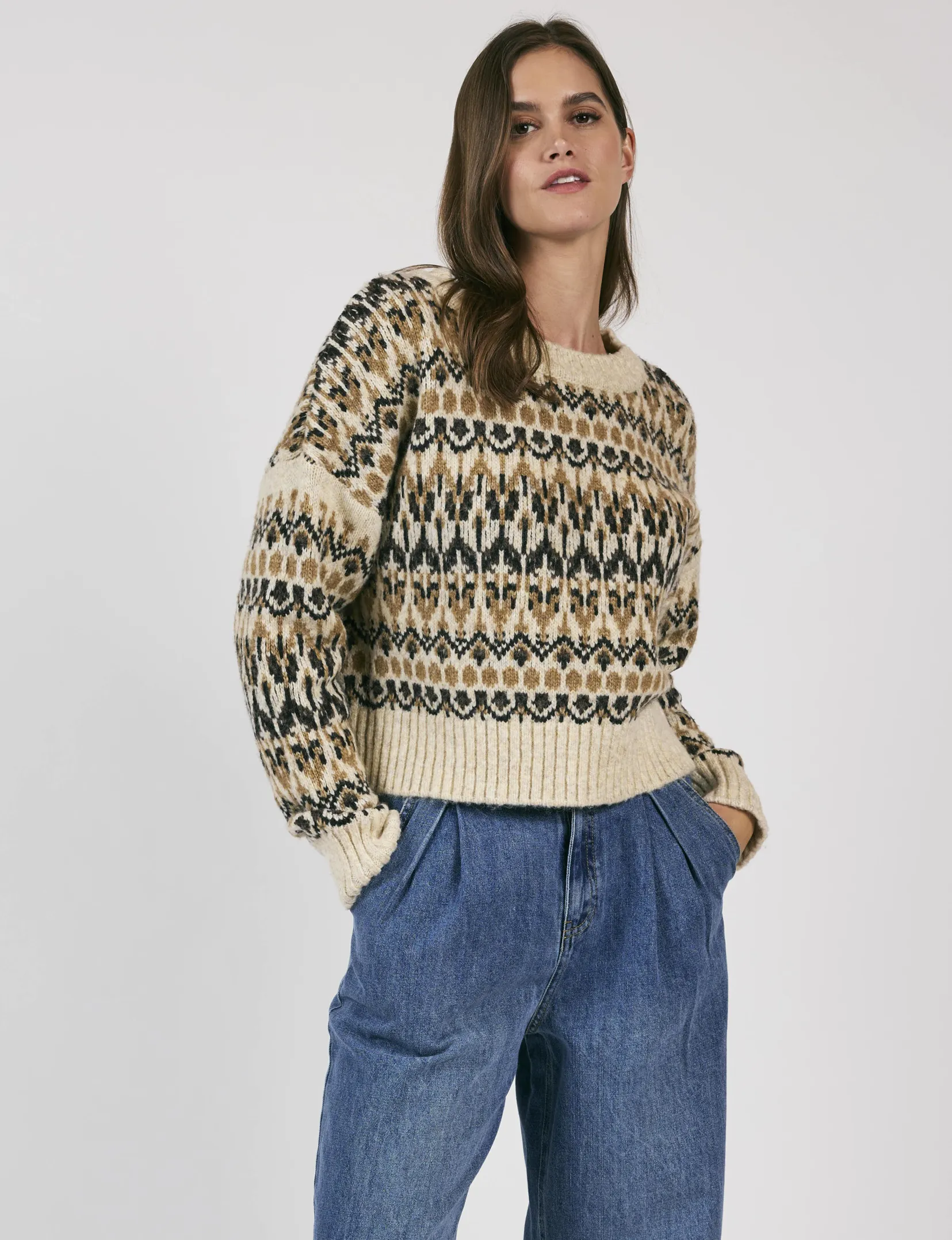 Rural Nordic Pullover, Multi Pattern