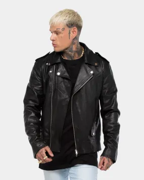 Saint Morta Roadhouse Leather Biker Jacket Black